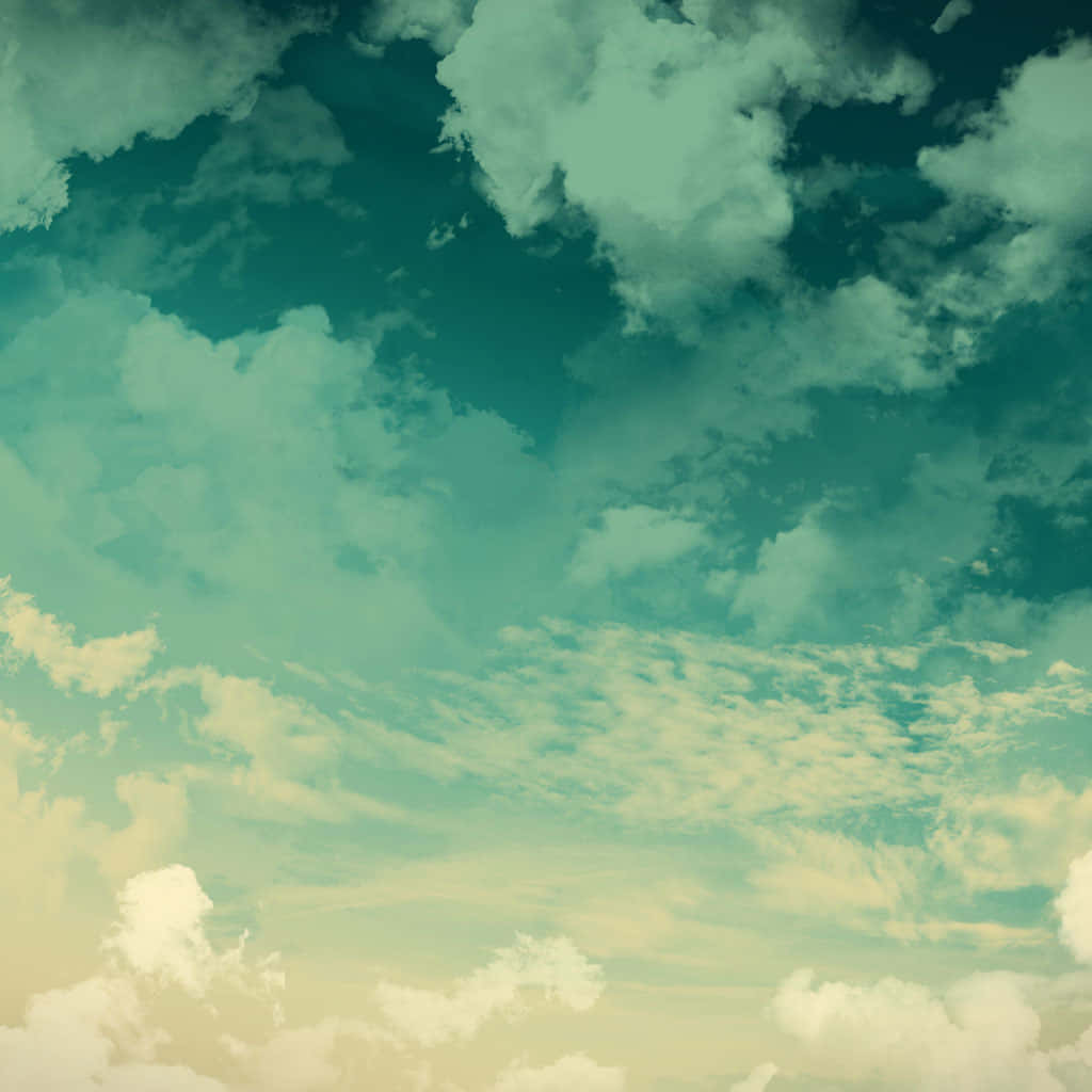iPad, teal, cream, SD Desktop Wallpaper