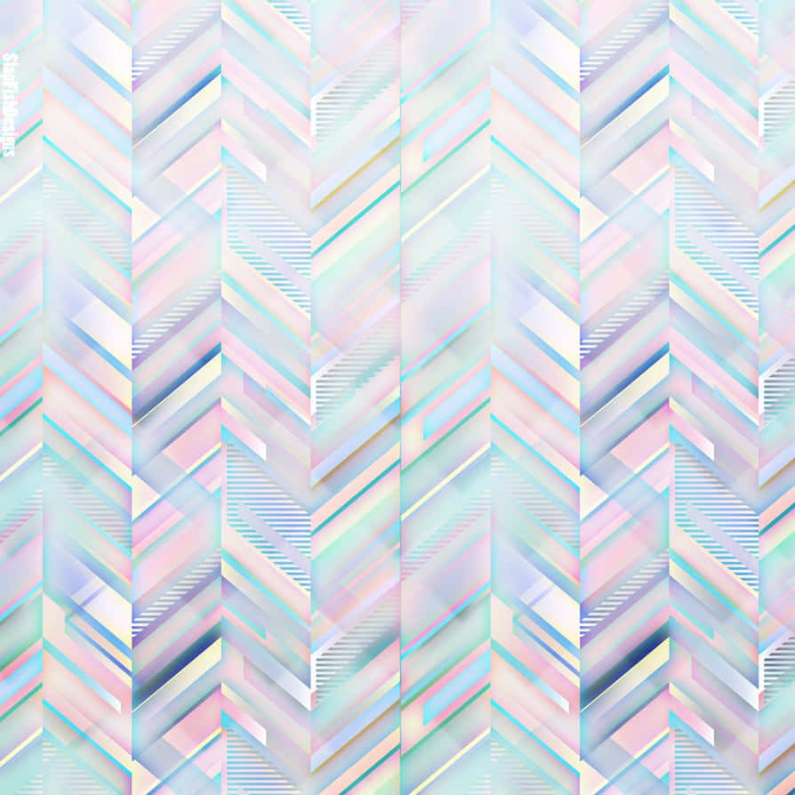 iPad, pastel chevron stripes, iridescent gradients, SD Desktop Wallpaper