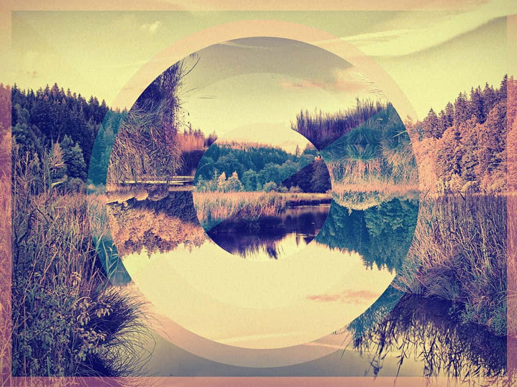 Tumblr iPad, lake, forest, SD Desktop Wallpaper