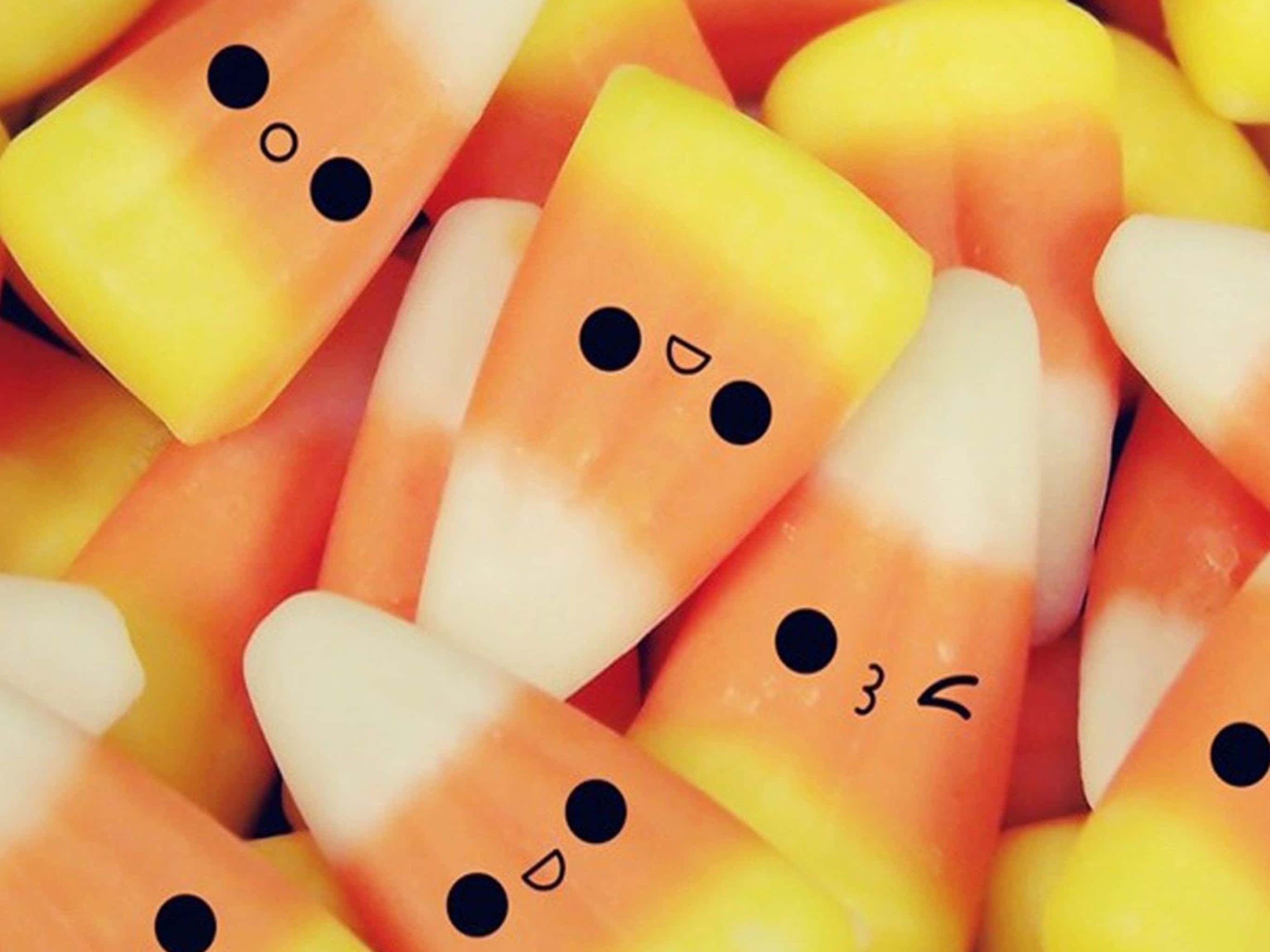 Tumblr iPad, candy corn, yellow orange and white stripes, 2K Desktop Wallpaper