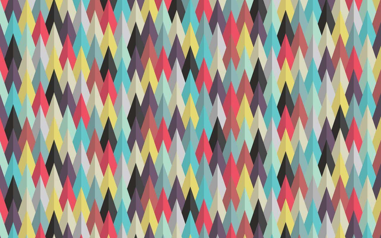 Tumblr Pattern, vibrant zigzag pattern, colorful triangles, HD Desktop Wallpaper