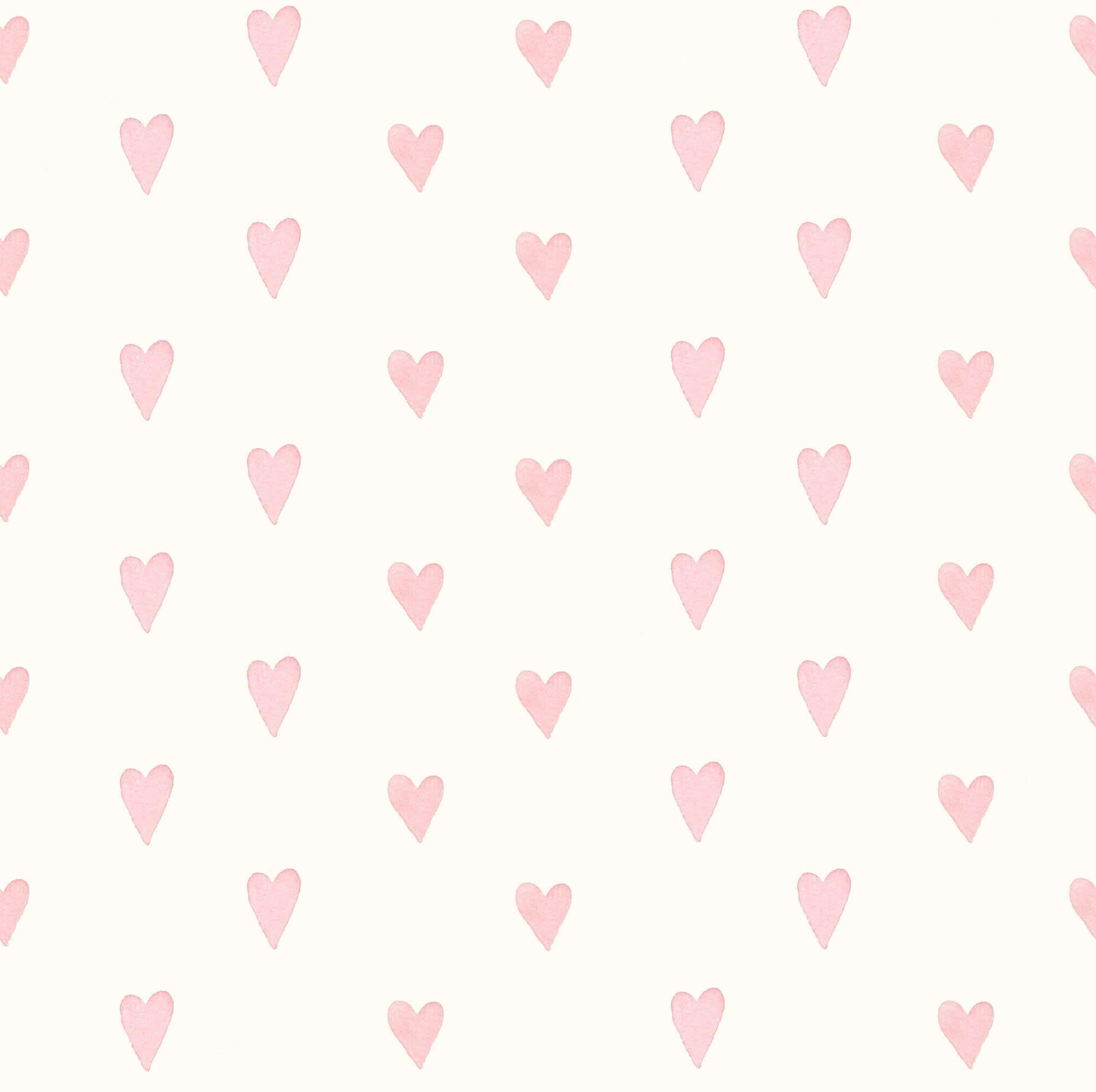 pink hearts, creamy white background, watercolor texture, Full HD Desktop Wallpaper