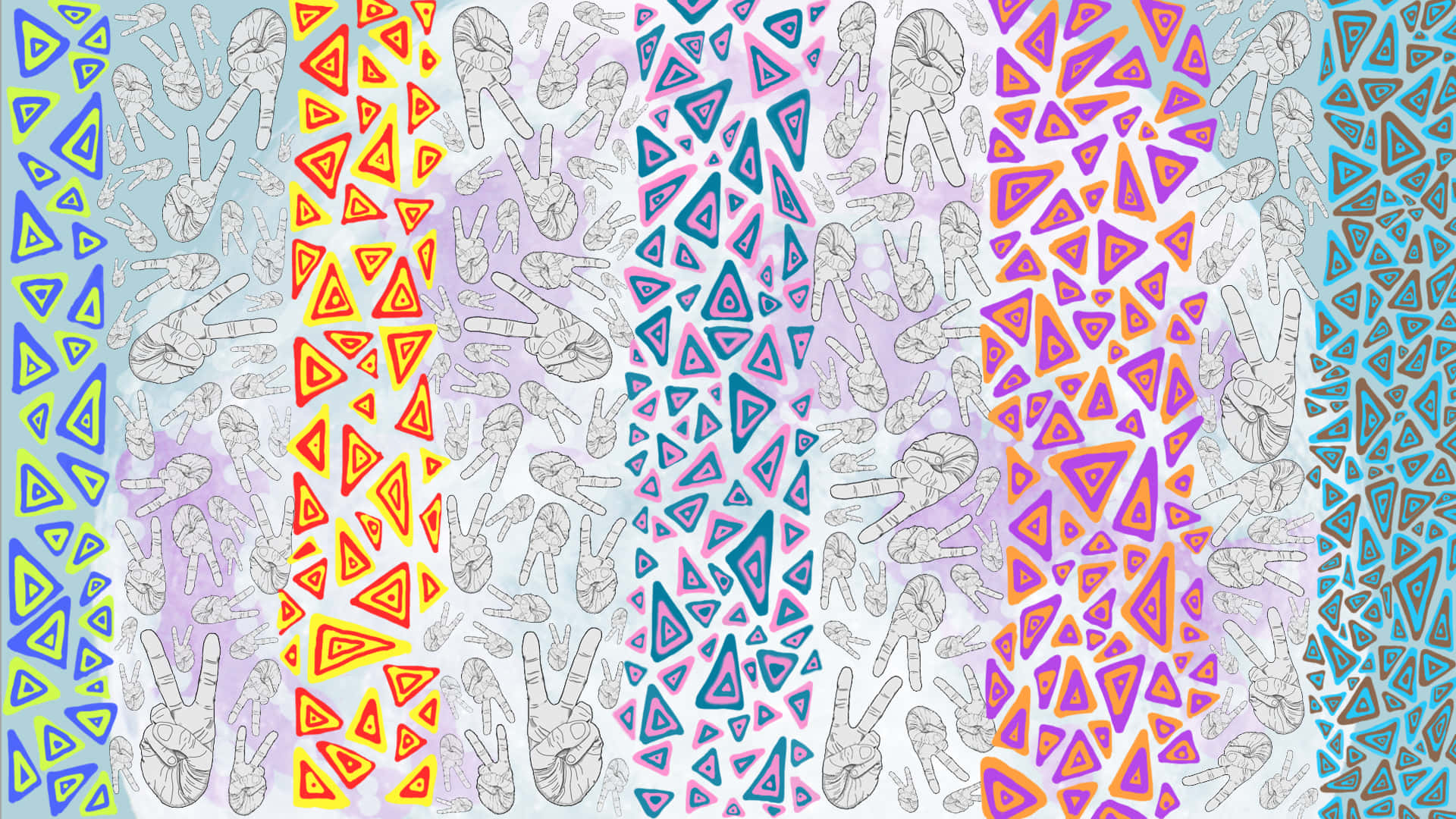 tumblr pattern, vertical stripes, hand-drawn peace signs, Full HD Desktop Wallpaper