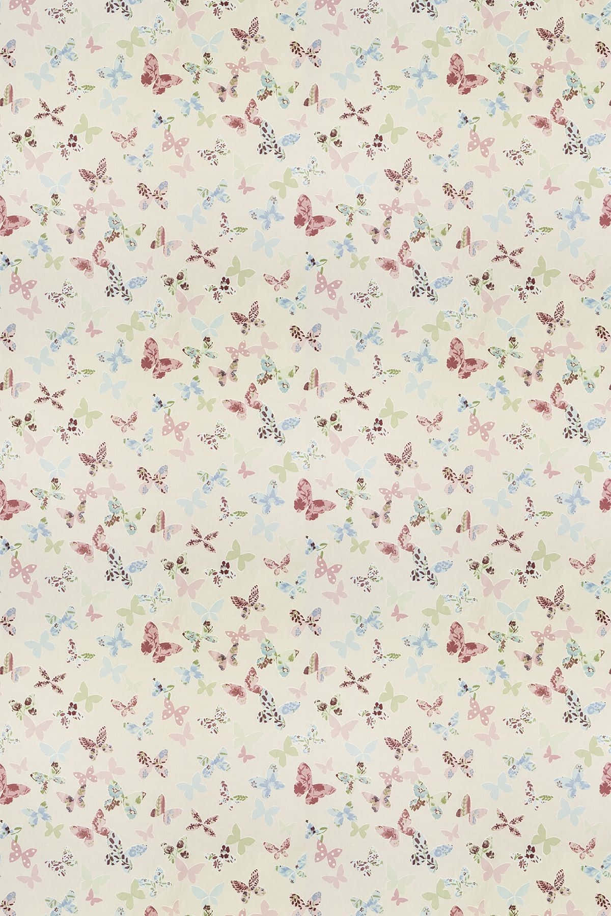tumblr pattern, pastel butterflies, tiny flowers, HD Phone Wallpaper