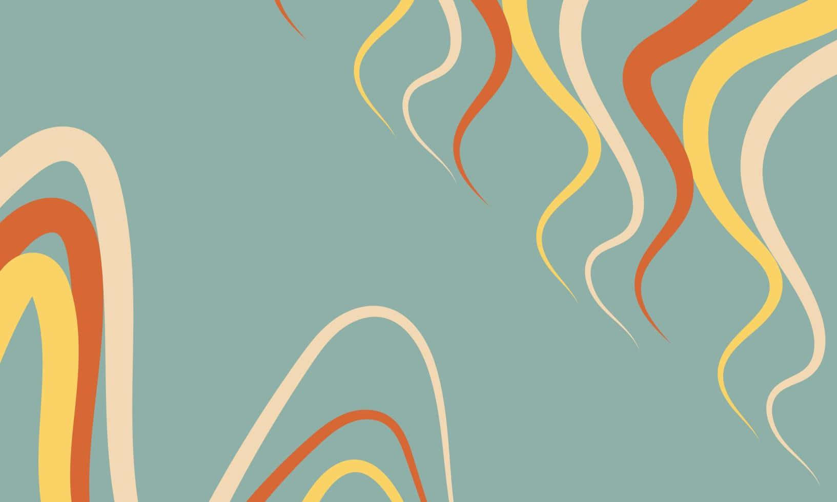 Tumblr Pattern, vibrant abstract wavy lines, orange yellow, HD Desktop Wallpaper