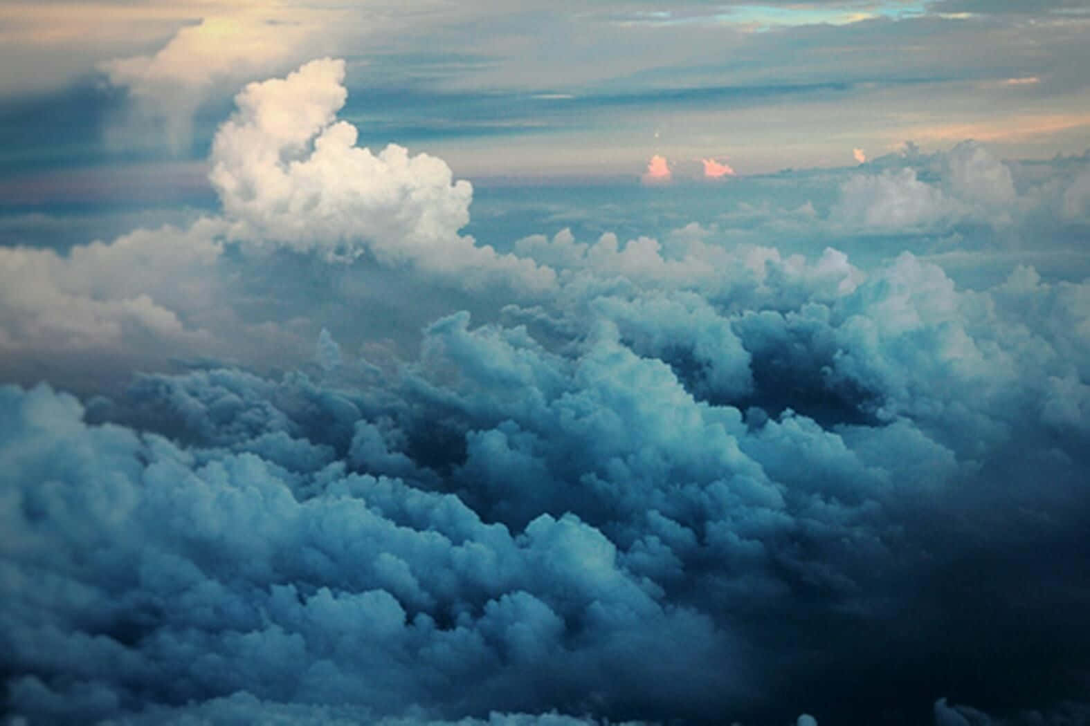 Tumblr Phone, aerial view, cottony clouds, HD Desktop Wallpaper