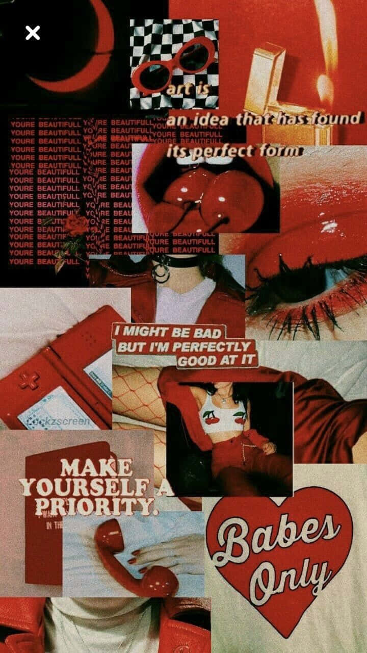 red aesthetic, Tumblr Photography, lips, HD Phone Wallpaper