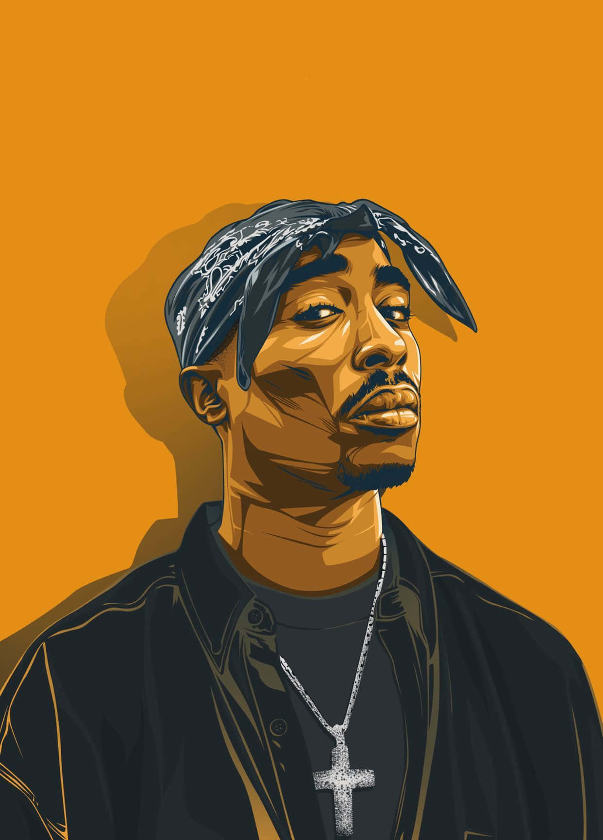 Tupac, iPhone, bandana, HD Phone Wallpaper