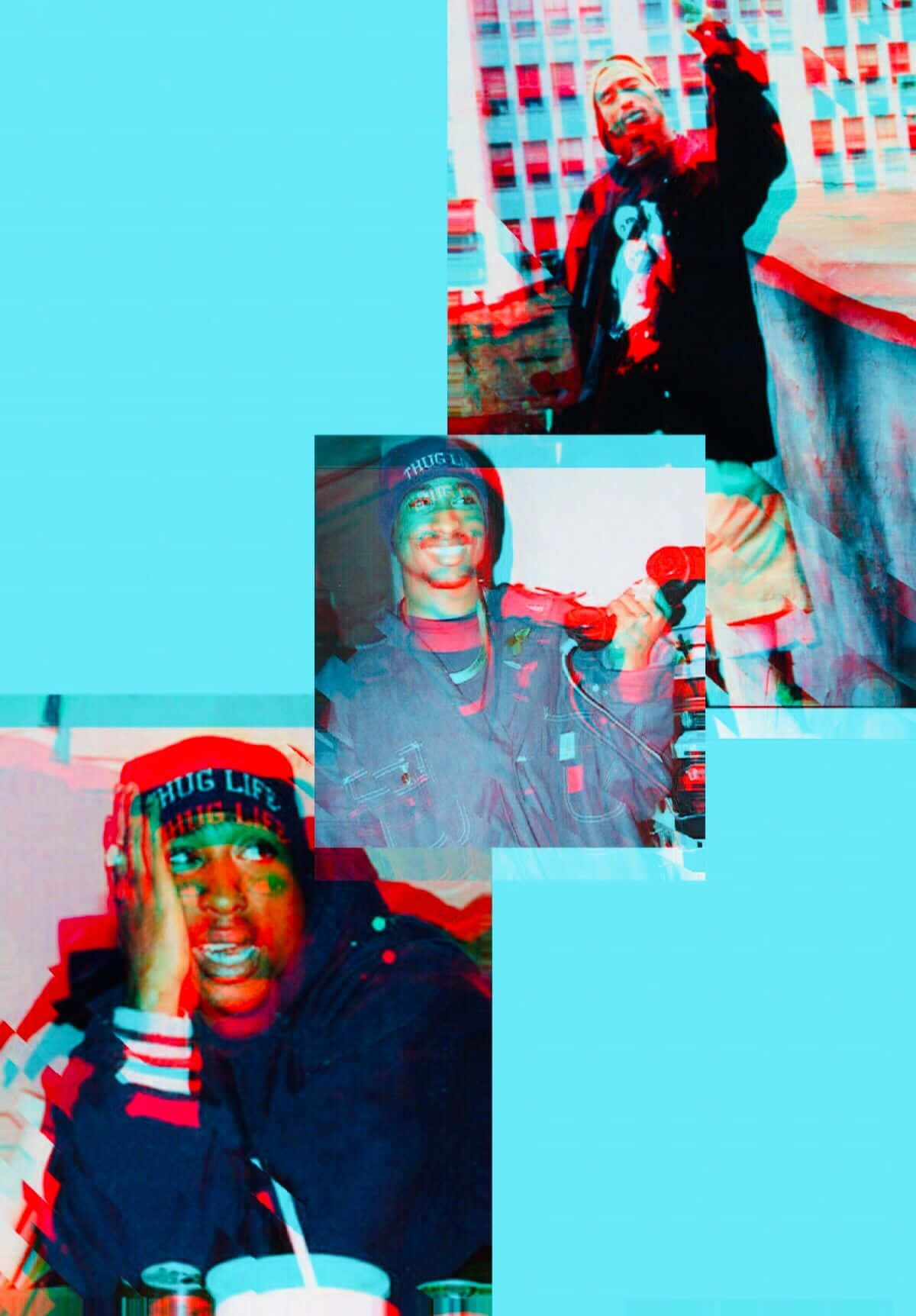 Tupac, iPhone, glitch art, HD Phone Wallpaper
