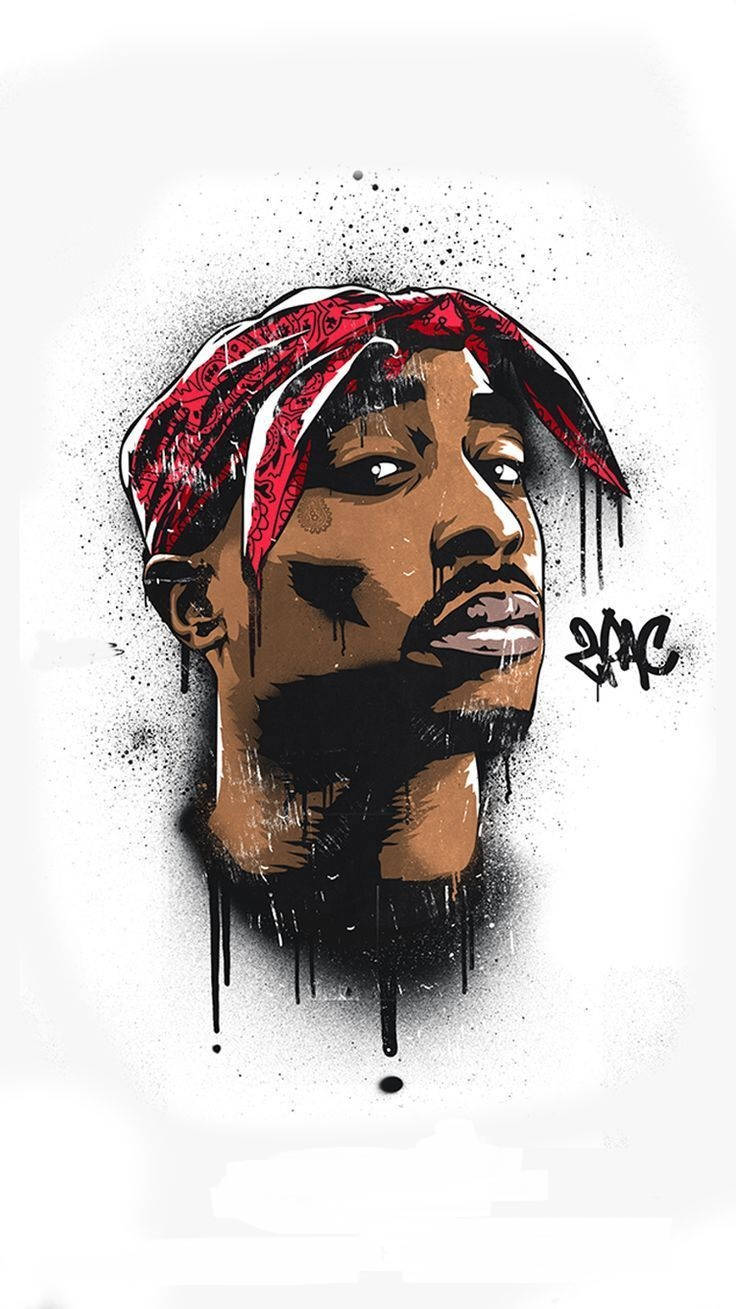 Tupac, 2Pac, graffiti art, HD Phone Wallpaper