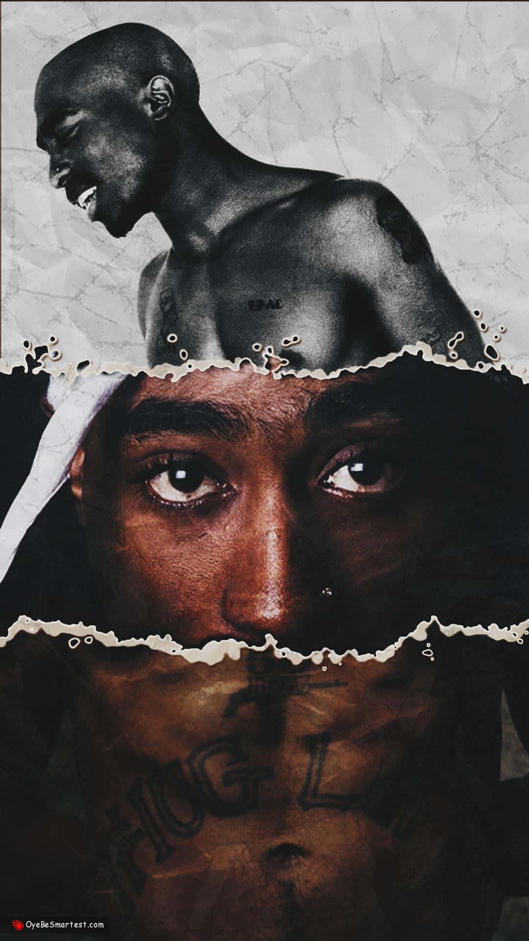 Tupac, iPhone, black and white, Full HD Phone Wallpaper