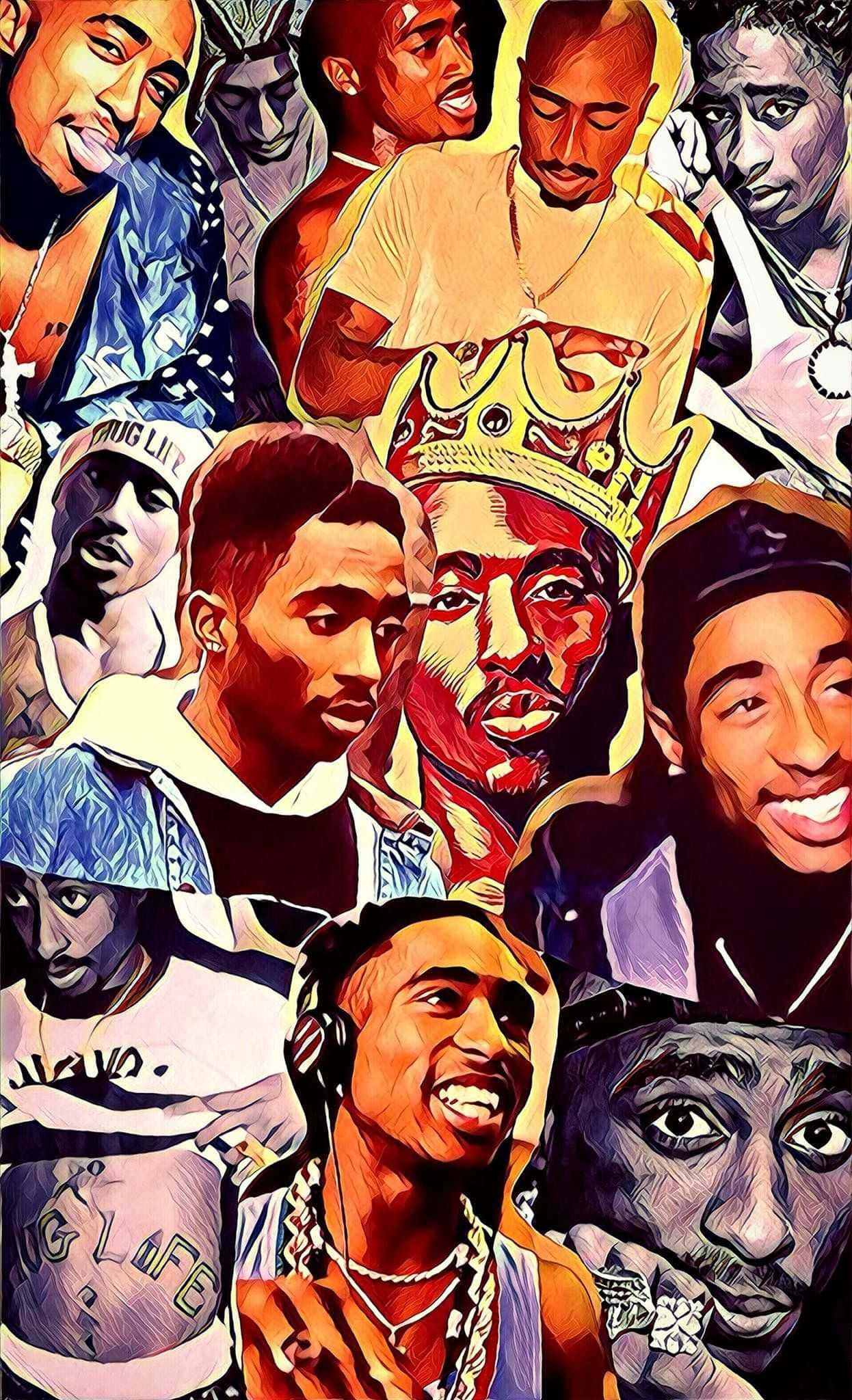 Tupac, iPhone, Vibrant, Full HD Phone Wallpaper