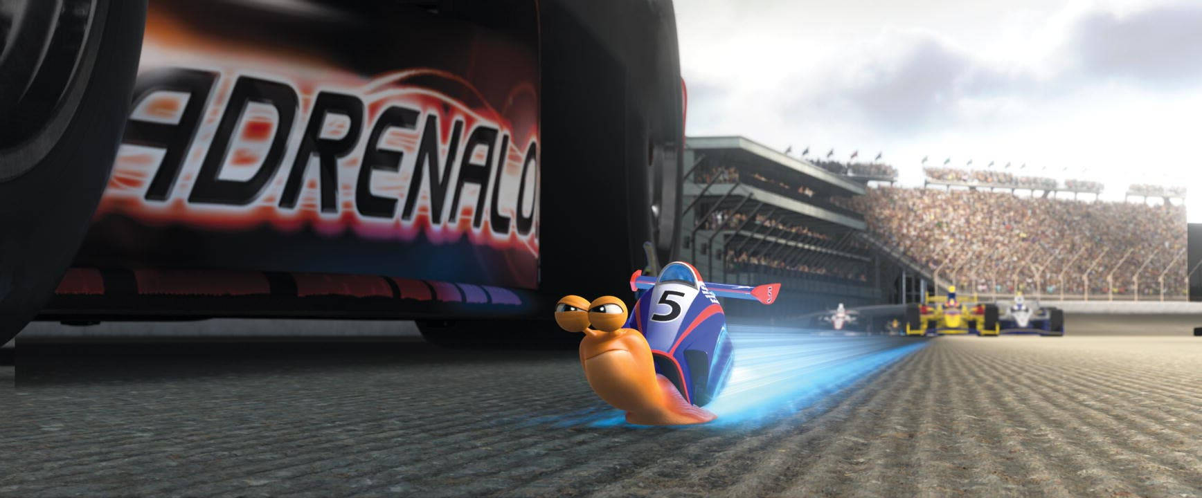 Turbo, racing suit, giant race car, HD Desktop Wallpaper