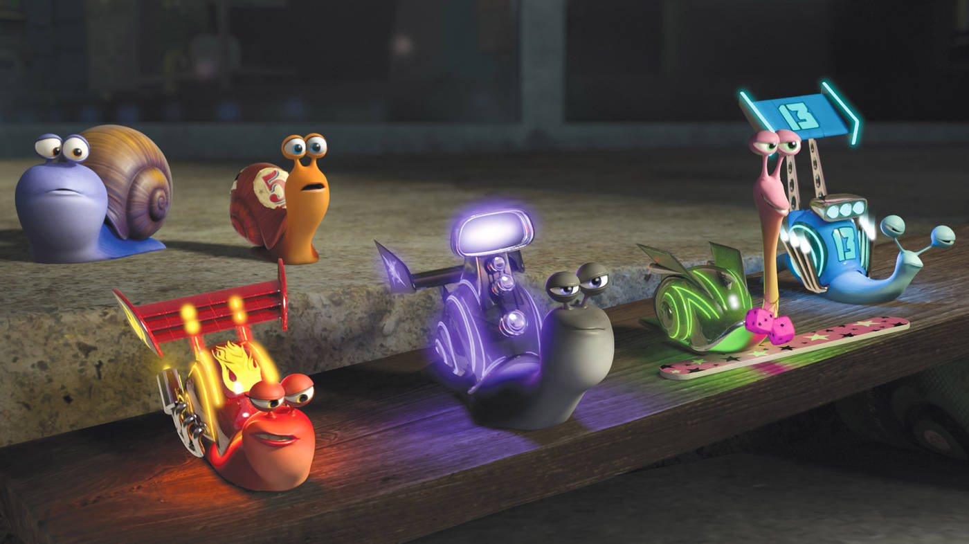 Turbo, animated snails, futuristic cars, HD Desktop Wallpaper