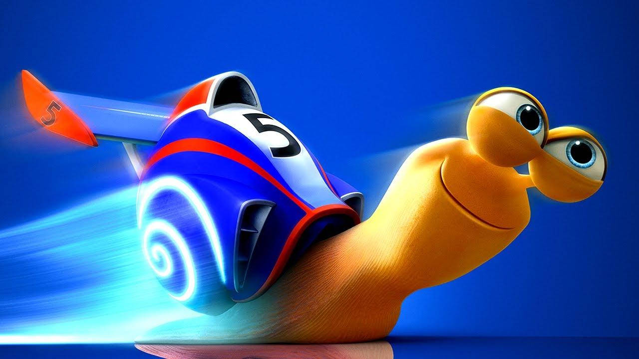 Turbo, blue and red race car, glowing trails, HD Desktop Wallpaper