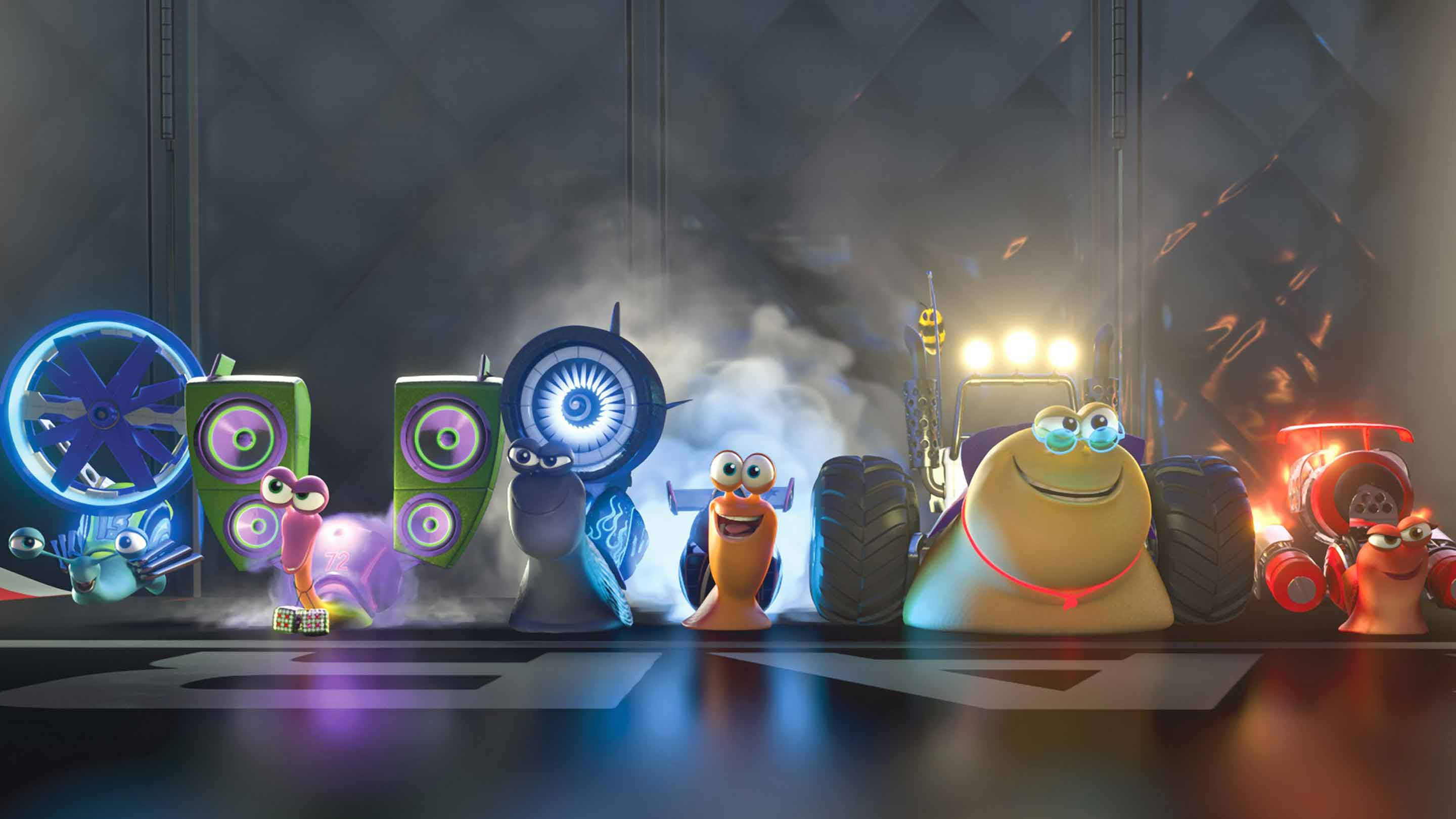 Turbo, snails, vehicle parts, 2K Desktop Wallpaper
