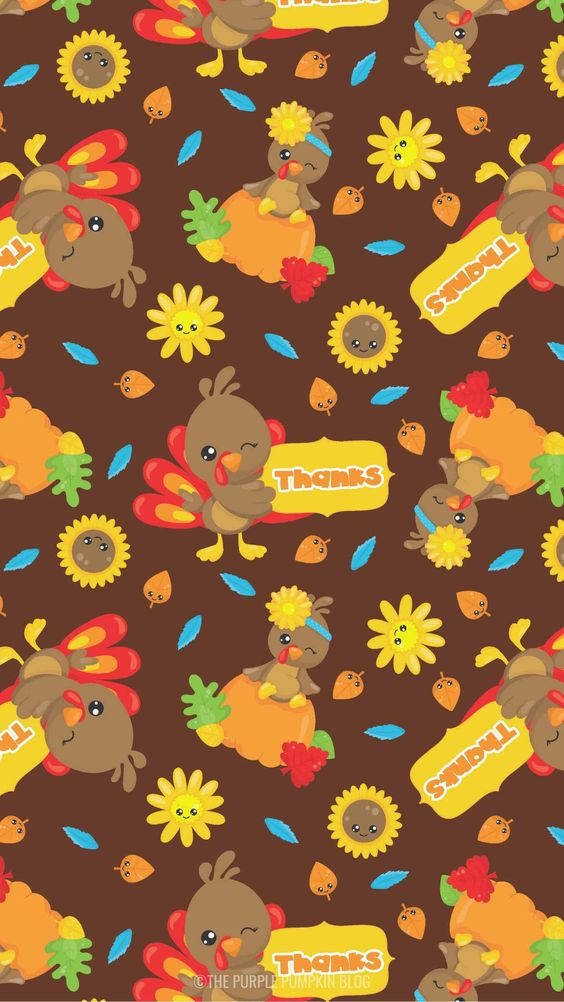 turkey, sunflowers, pumpkins, SD Phone Wallpaper