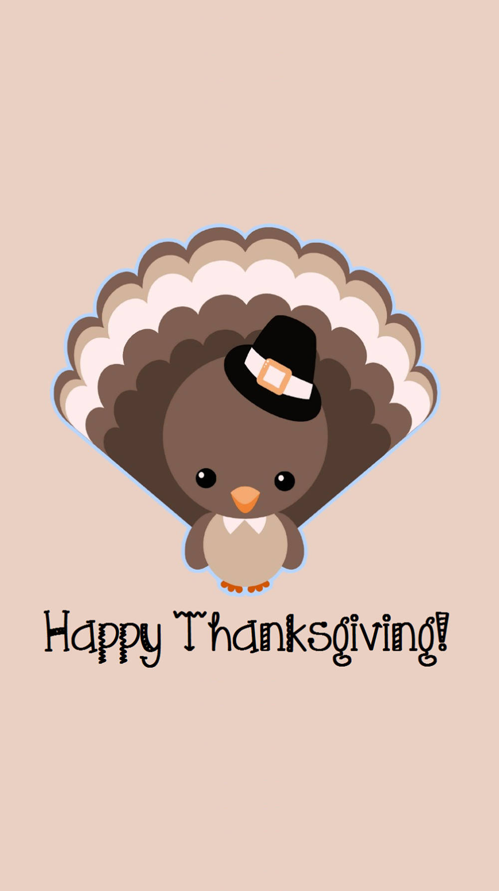 brown turkey, pilgrim hat, fanned tail feathers, HD Phone Wallpaper