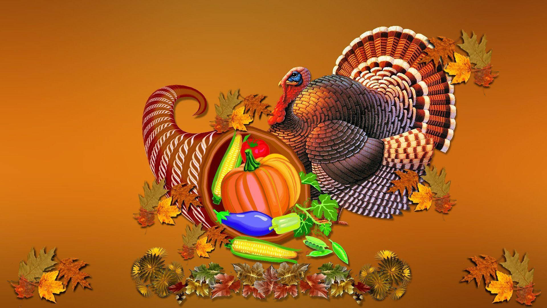 Turkey, Thanksgiving, cornucopia, Full HD Desktop Wallpaper