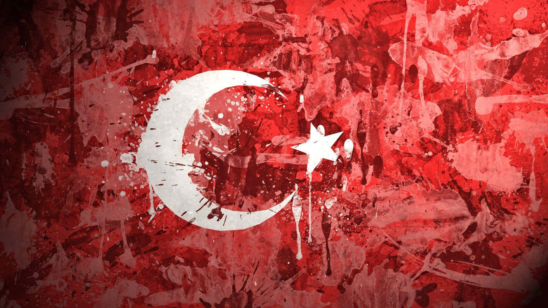 Turkish flag, white crescent, star, Full HD Desktop Wallpaper