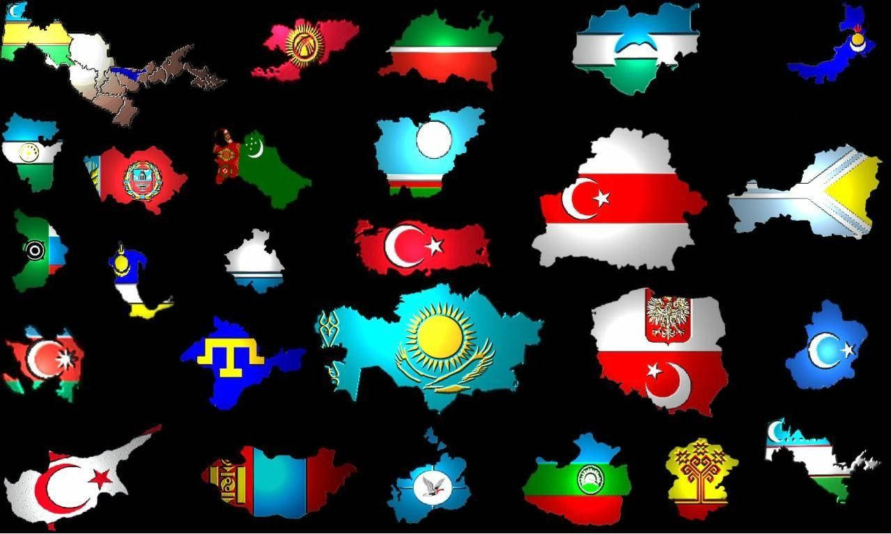 Turkmenistan, flag collection, Central Asian country maps, SD Desktop Wallpaper
