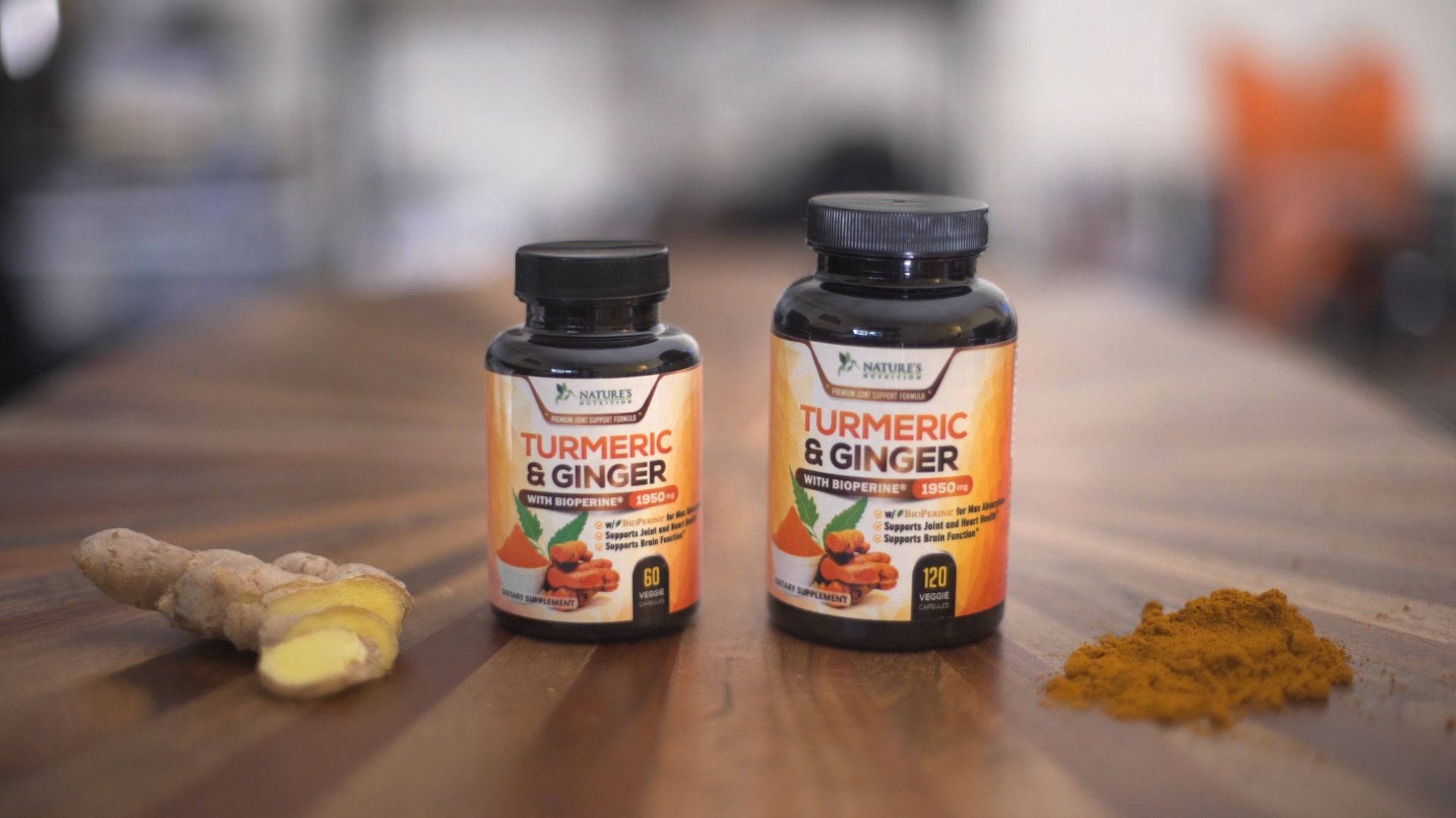 turmeric, ginger, capsule, Full HD Desktop Wallpaper