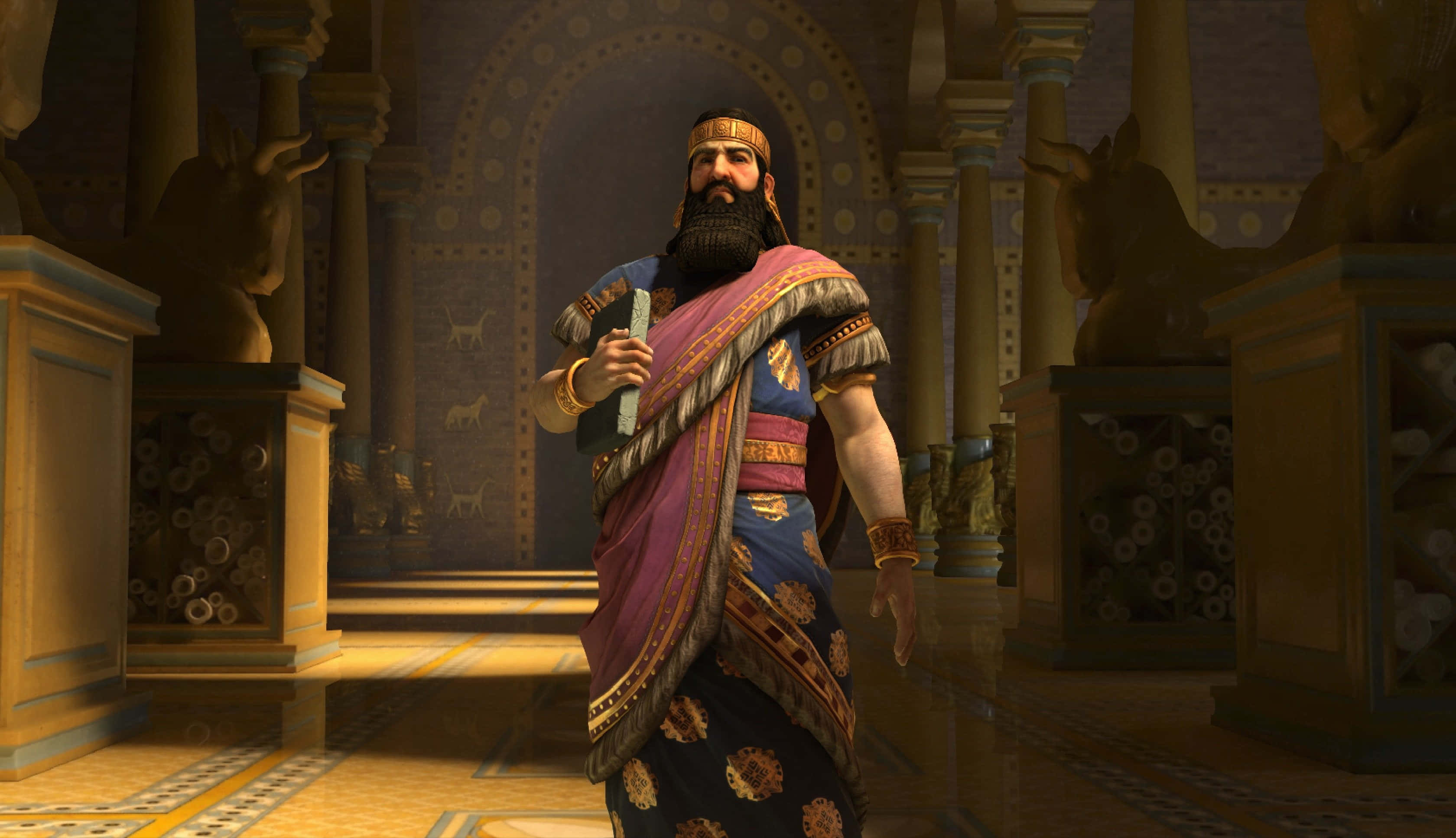 turn based strategy, bearded king, ornate robes, 2K Desktop Wallpaper