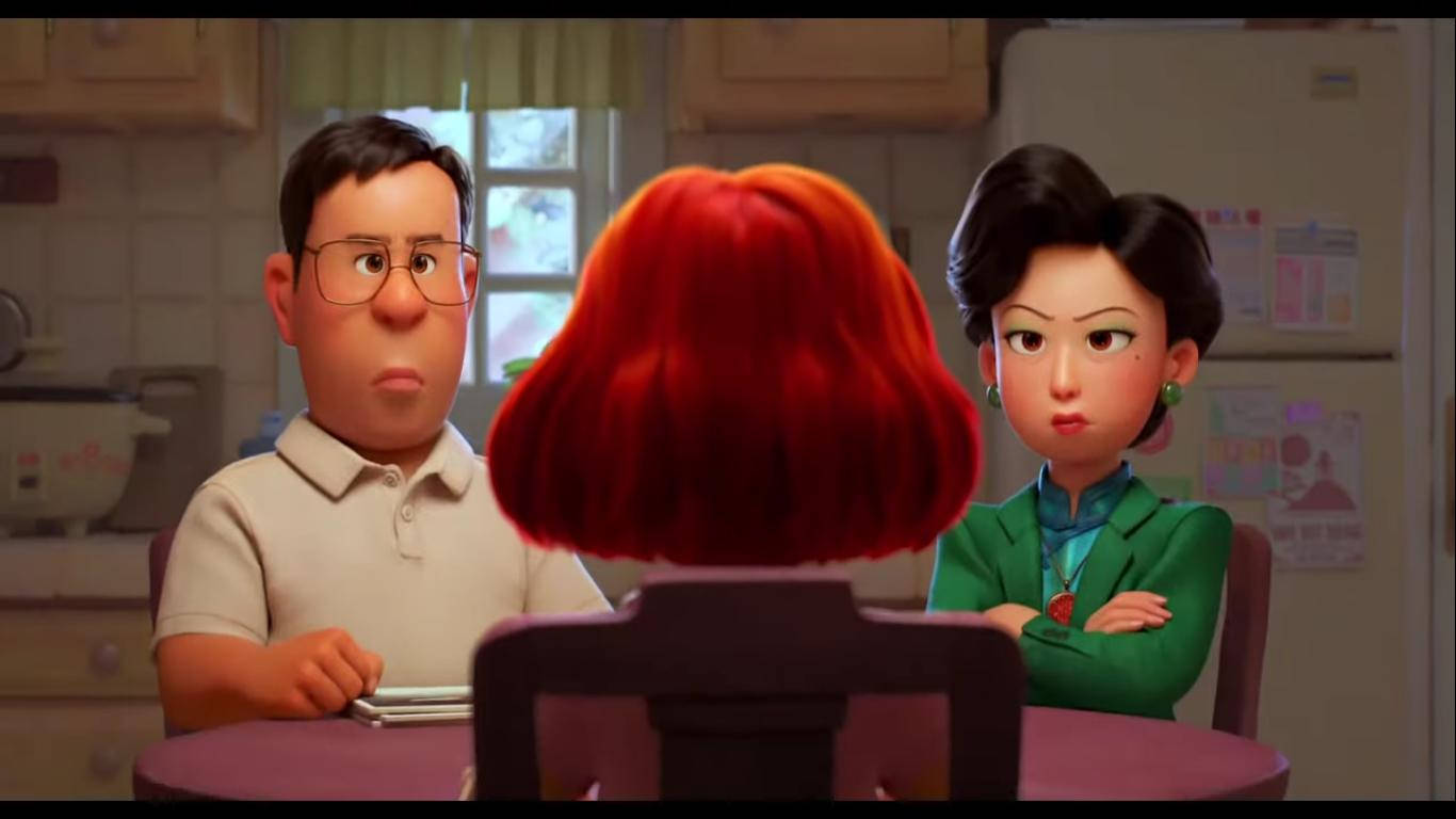 Turning Red, kitchen table, family dinner confrontation, HD Desktop Wallpaper