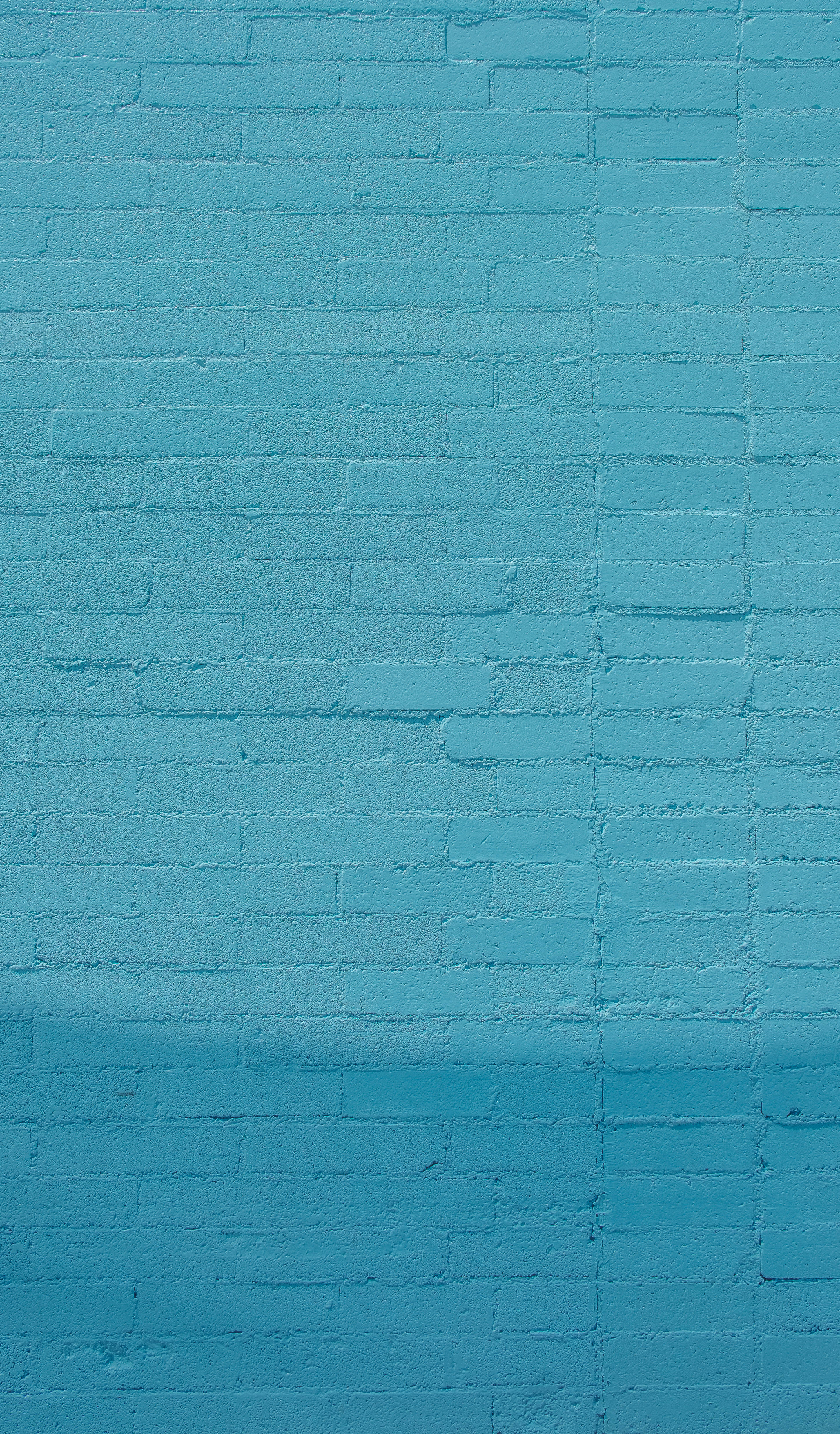 Turquoise Blue, textured brick wall, vibrant turquoise hue, 4K Phone Wallpaper