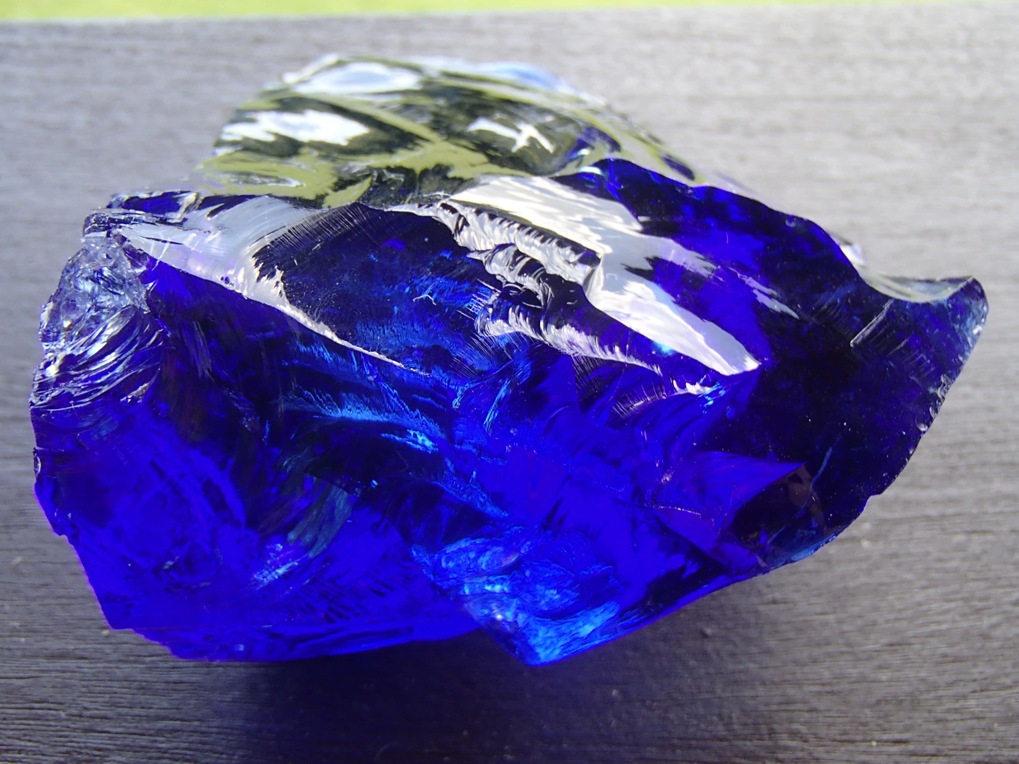 Cobalt Blue, 3413 x 2560, glass shard, 2K Desktop Wallpaper