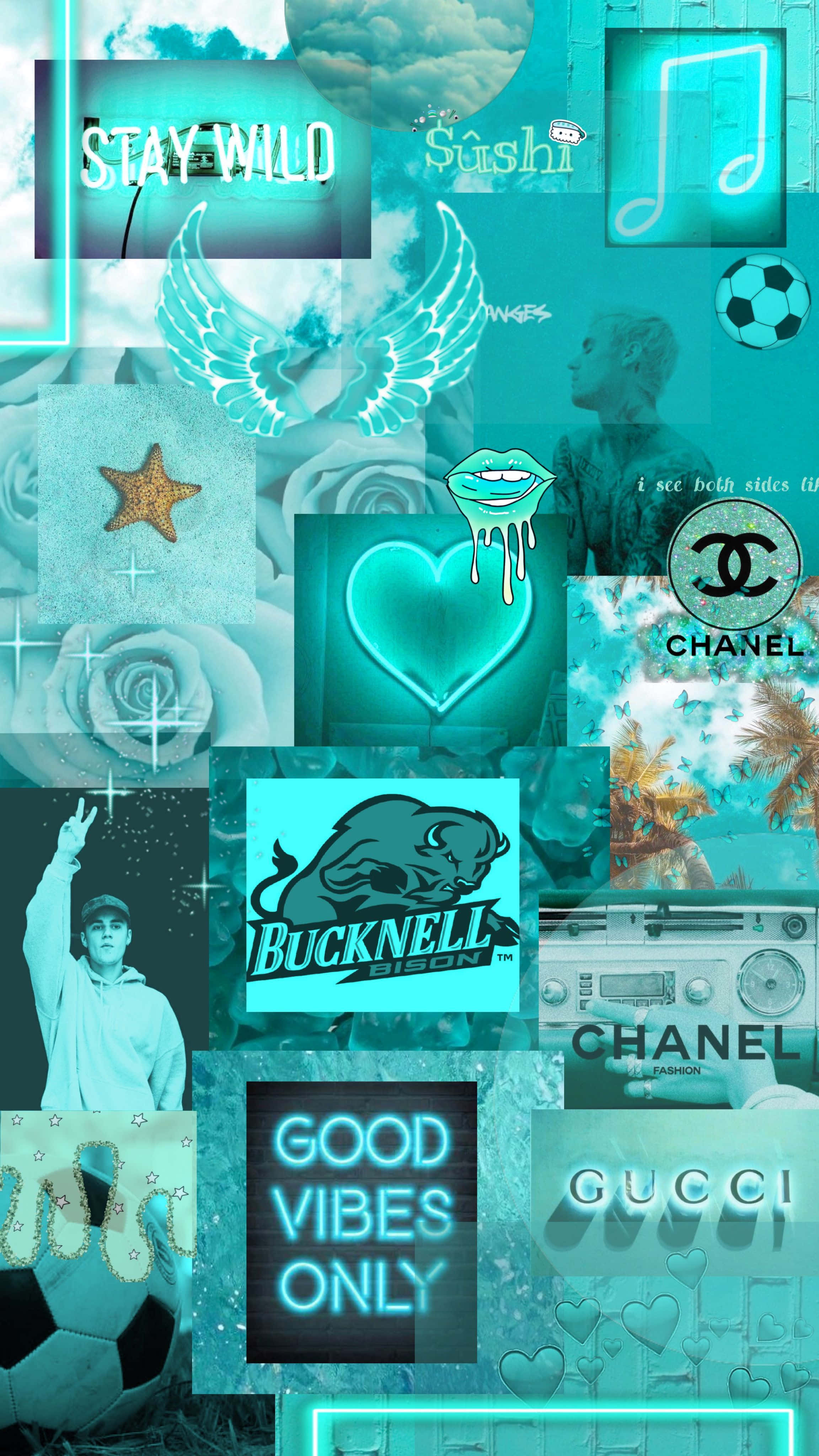 turquoise, teal, neon text, 4K Phone Wallpaper
