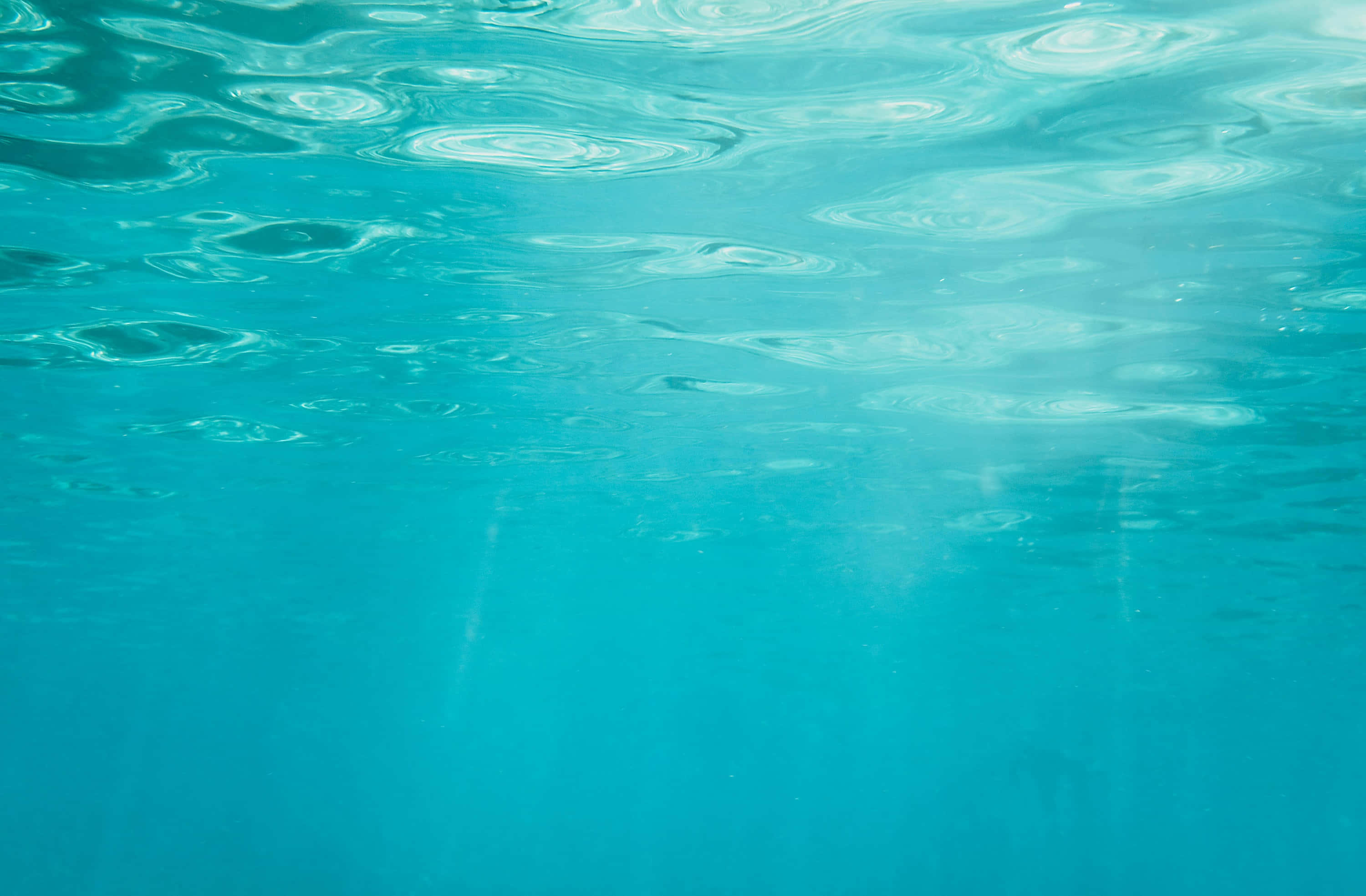 Turquoise Green, 3000 x 1970, underwater view, 2K Desktop Wallpaper