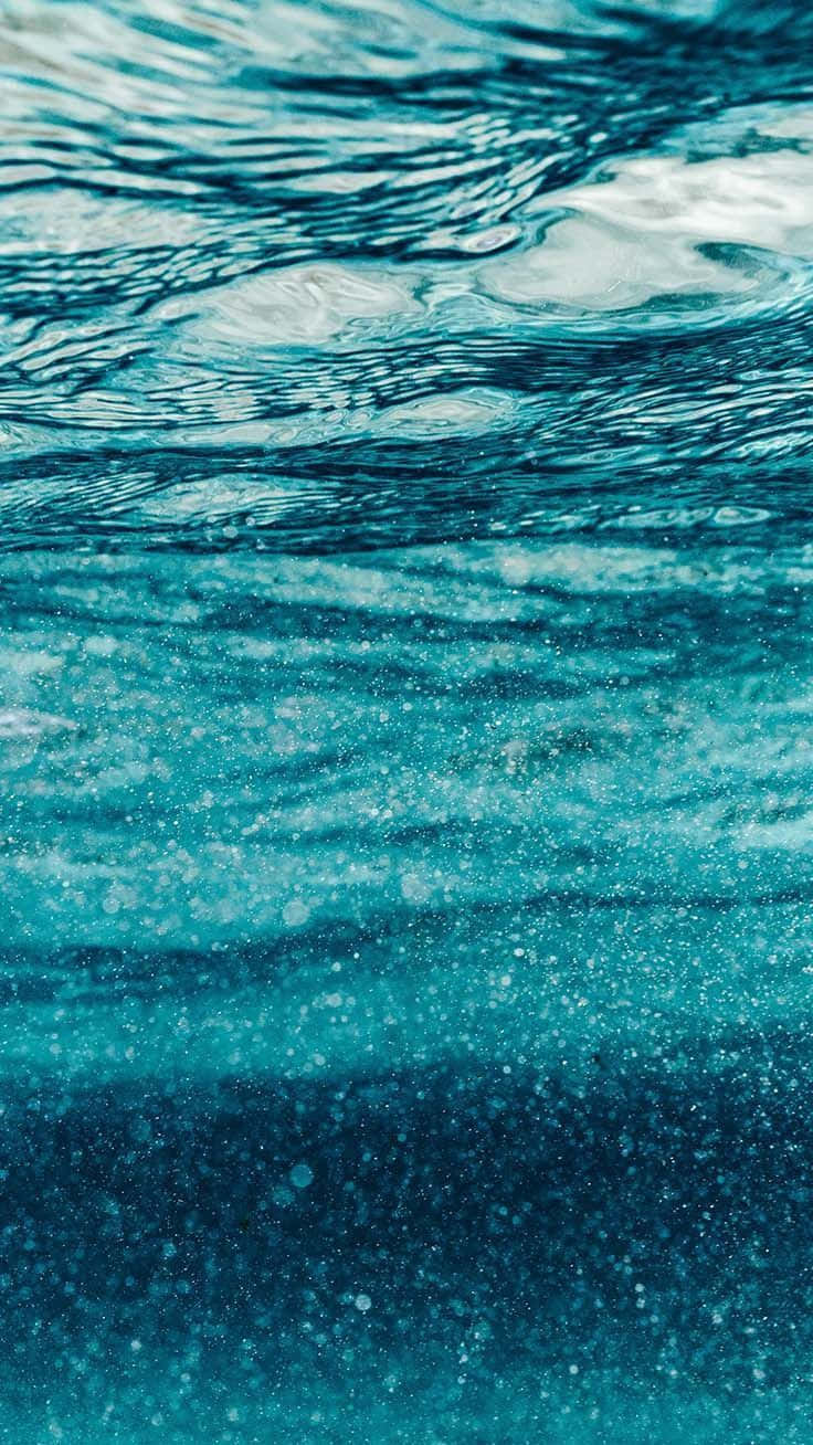 turquoise iPhone, underwater view, rippling turquoise water, HD Phone Wallpaper