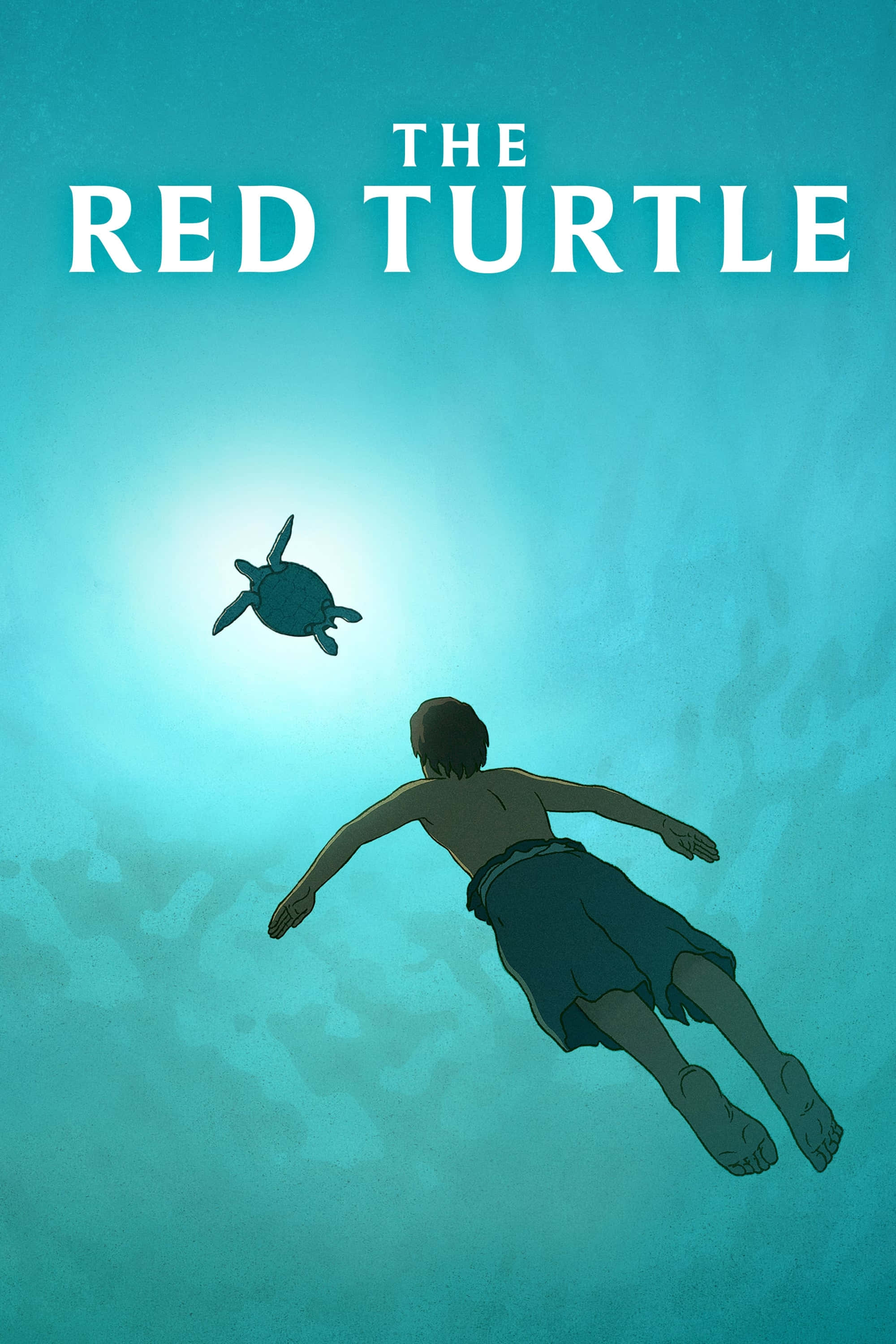 Red Turtle, turquoise water, sunbeams, 2K Phone Wallpaper