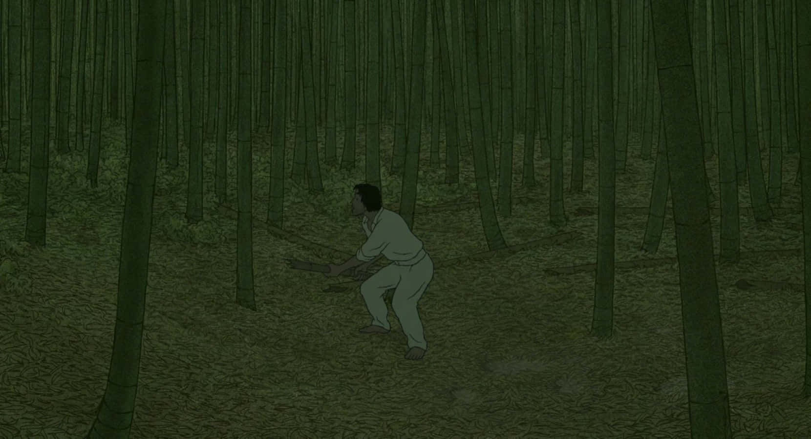 The Red Turtle, bamboo forest, dim lighting, HD Desktop Wallpaper