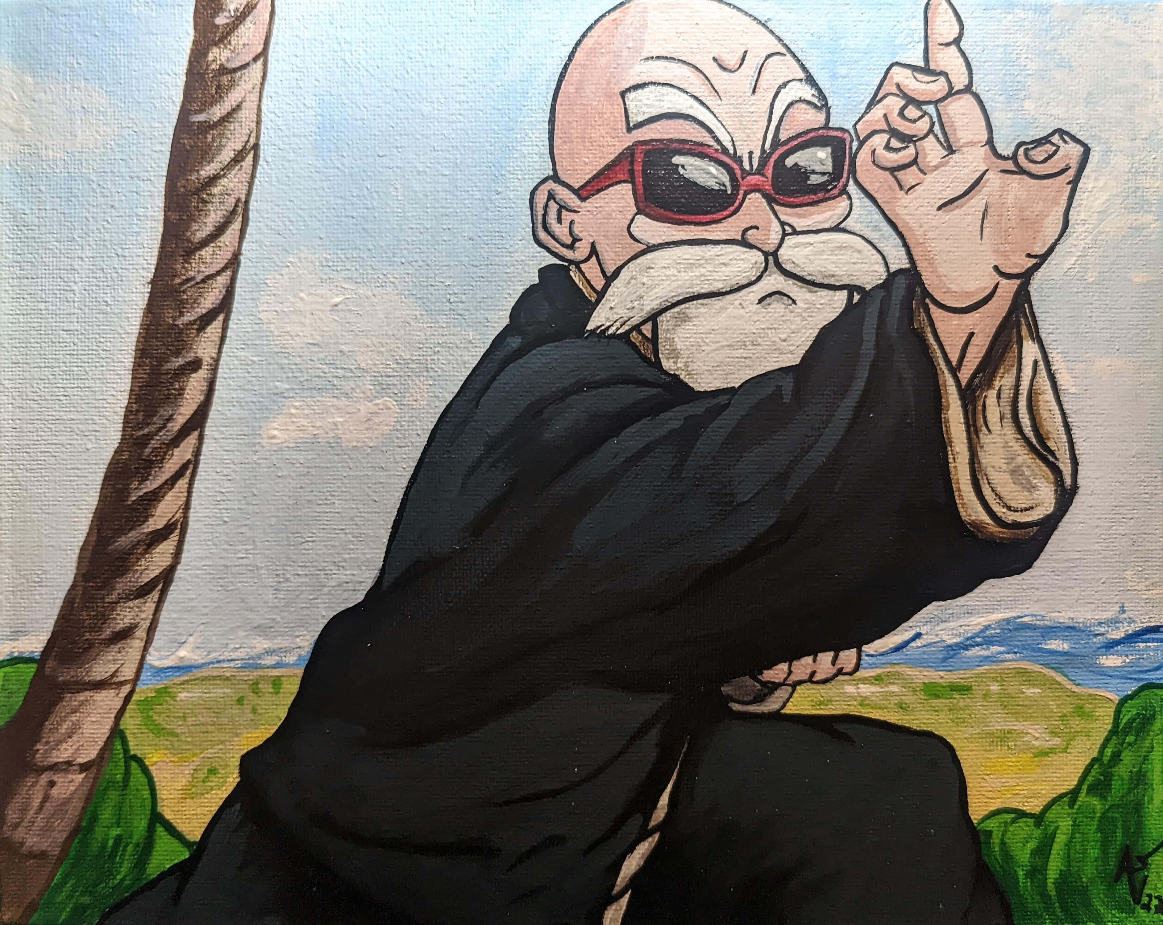 Turtle Hermit, anime, red sunglasses, 2K Desktop Wallpaper