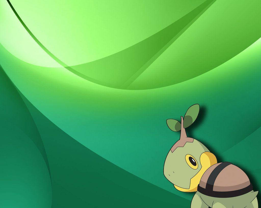 Turtwig, green Pokémon, leaf on its head, SD Desktop Wallpaper