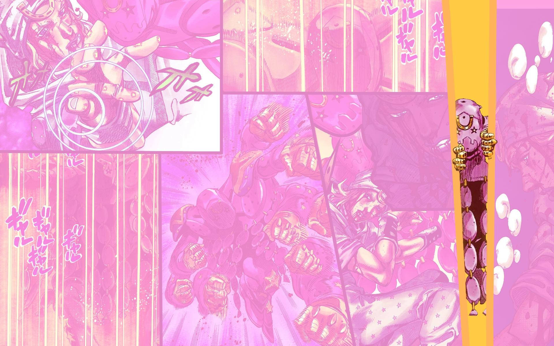 Tusk Act 4, colored manga, vibrant pink, Full HD Desktop Wallpaper