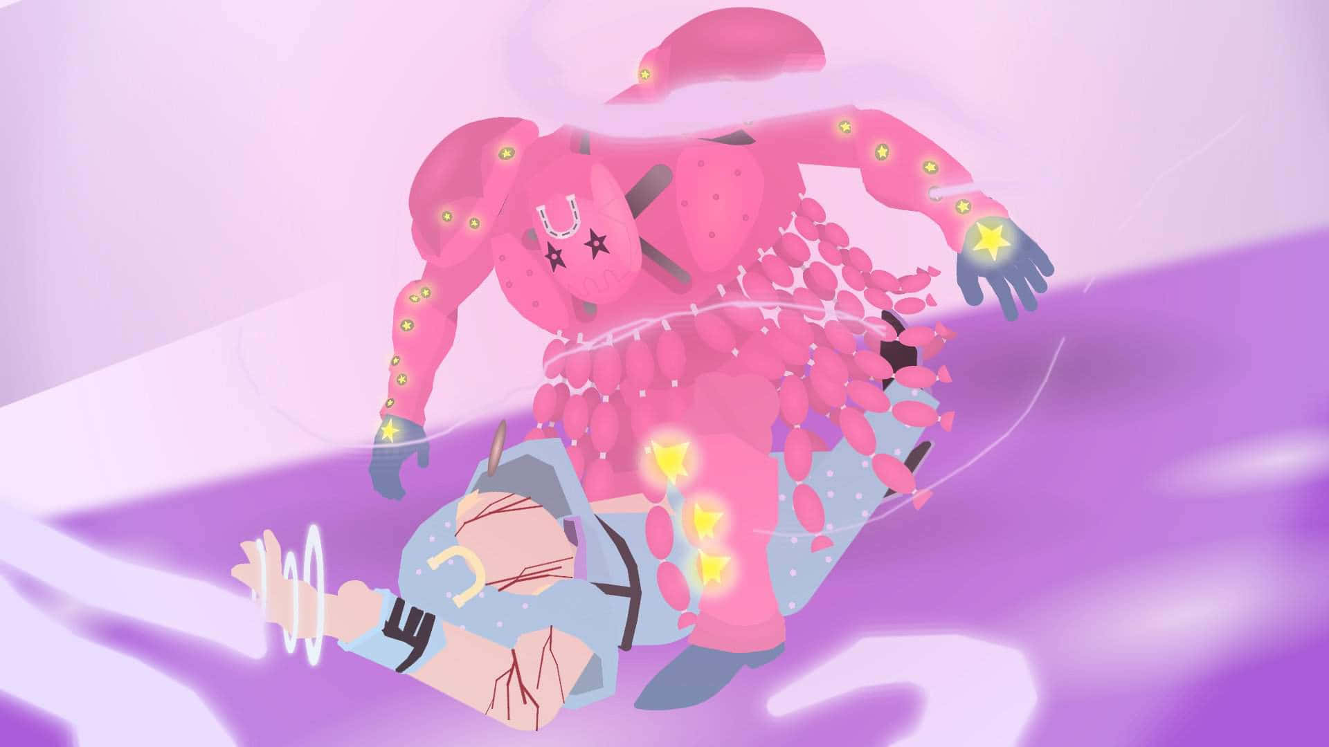 Tusk Act 4, pink biomechanical creature, glowing stars, Full HD Desktop Wallpaper