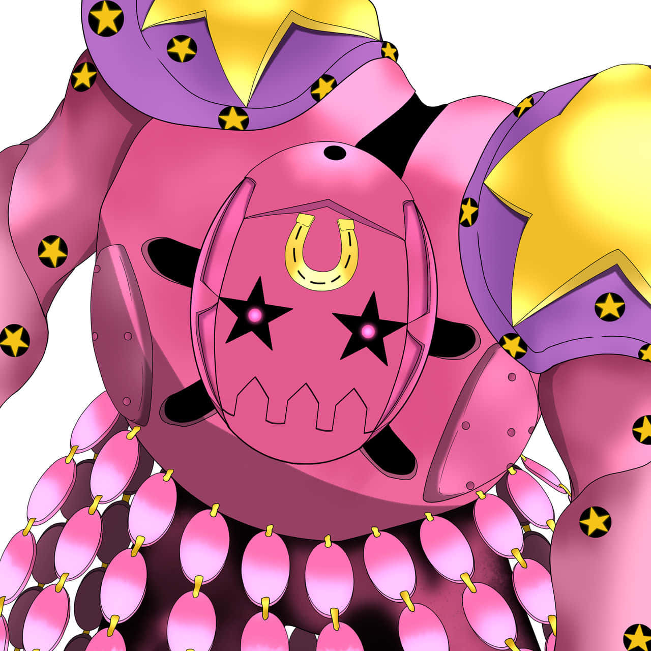 Tusk Act 4, pink armored robot, star patterns, HD Desktop Wallpaper