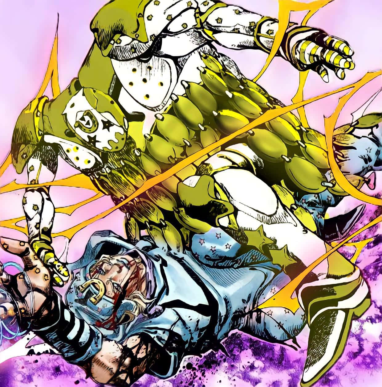 Tusk Act 4, green armored warrior, spiked limbs, SD Phone Wallpaper