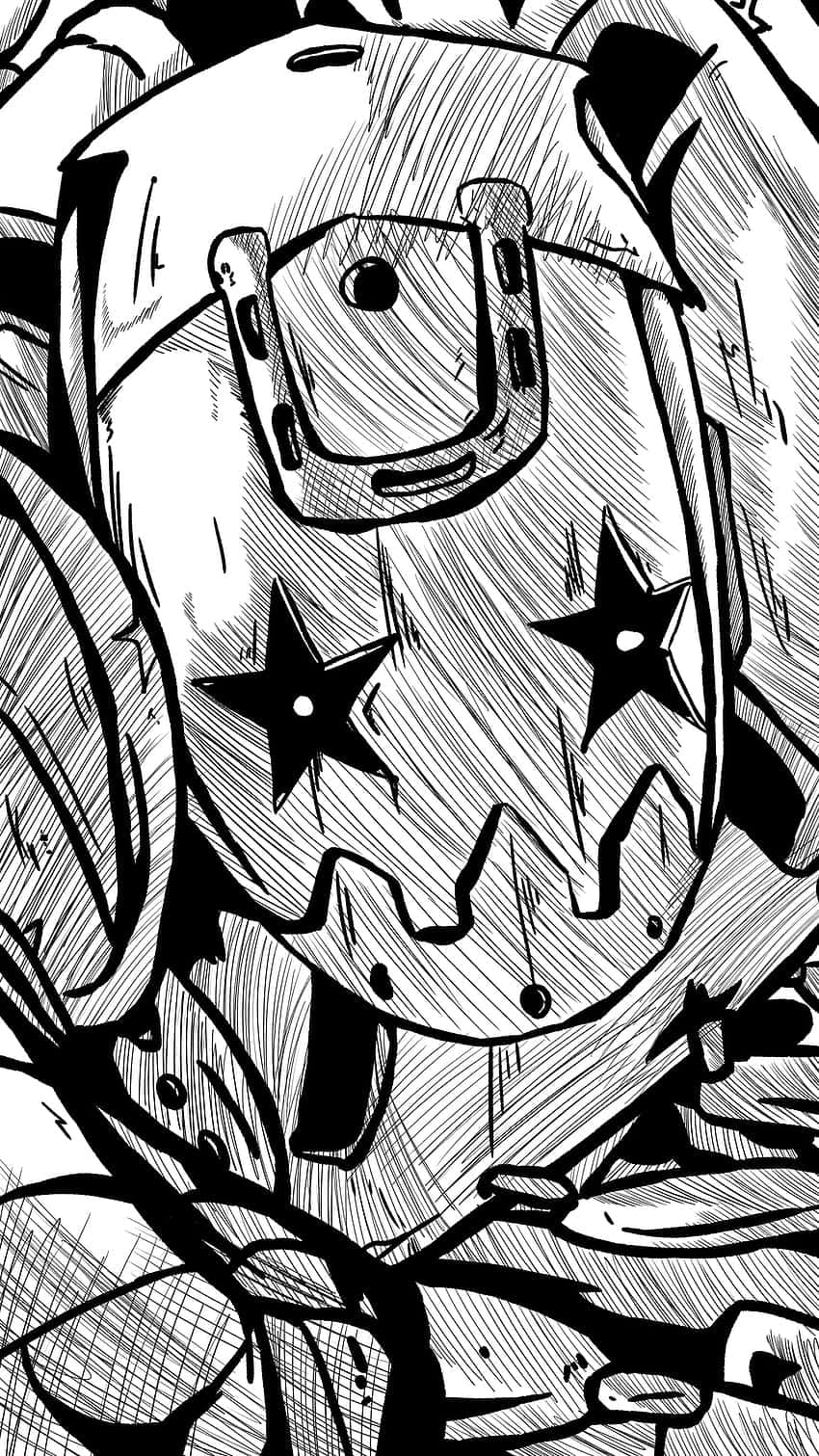 Tusk Act 4, manga art, black and white cartoon character, HD Phone Wallpaper