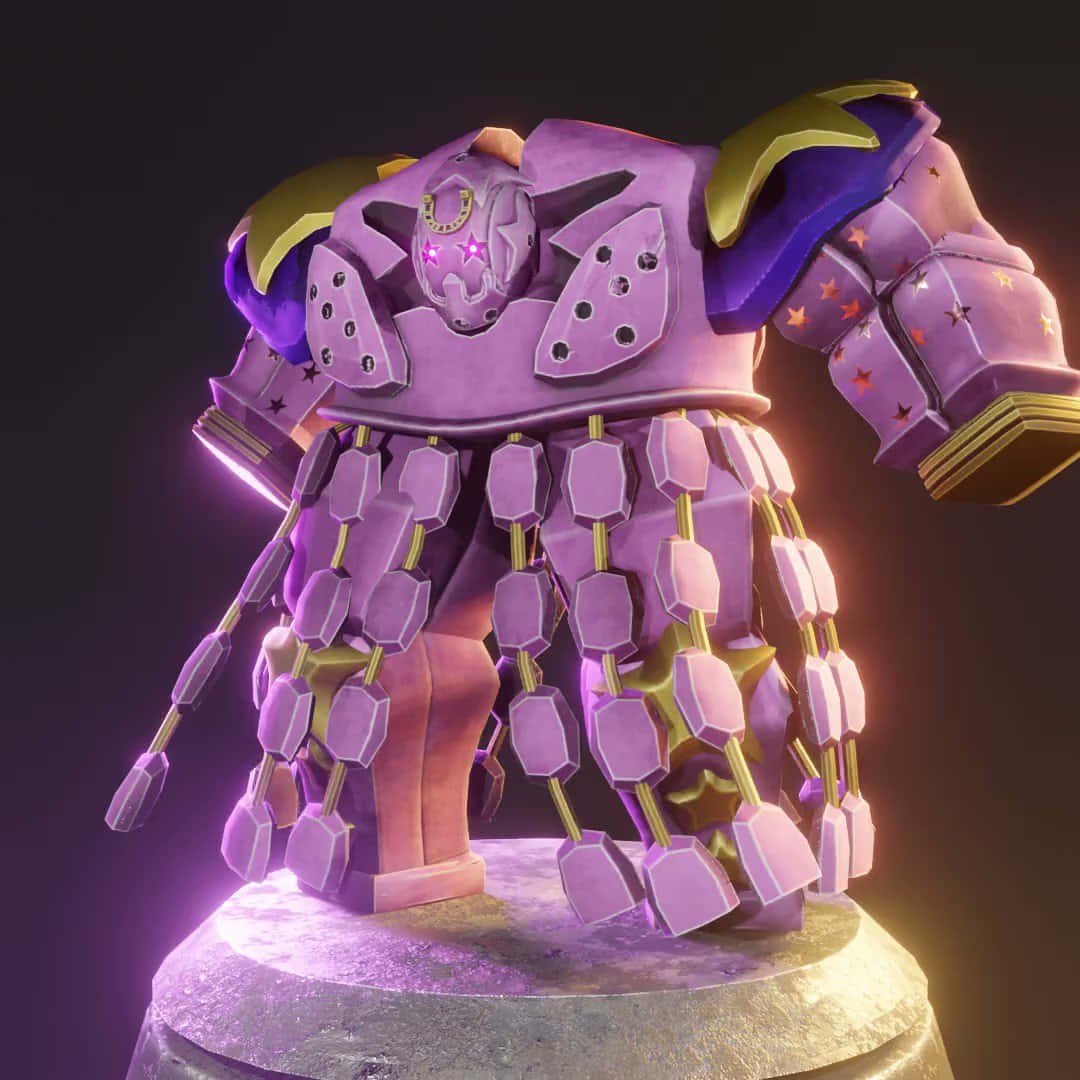 Tusk Act 4, glowing purple, gold armored, SD Desktop Wallpaper