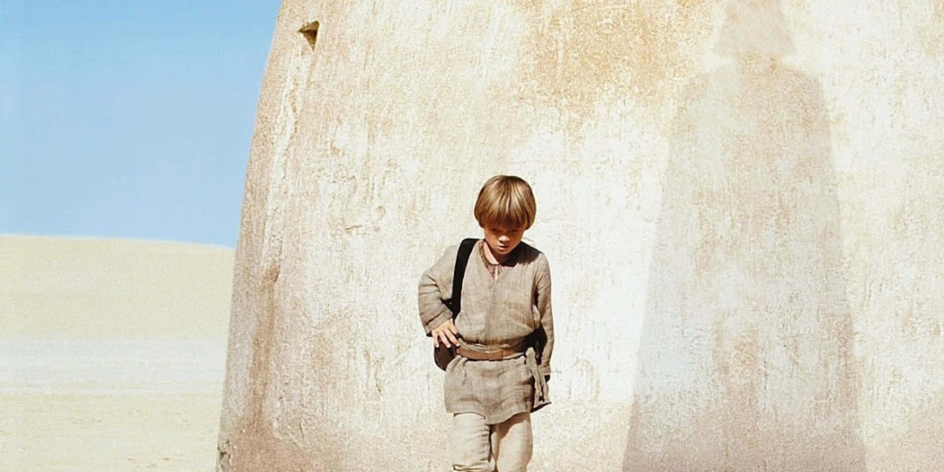 Tusken Raiders, desert landscape, clear blue sky, HD Desktop Wallpaper