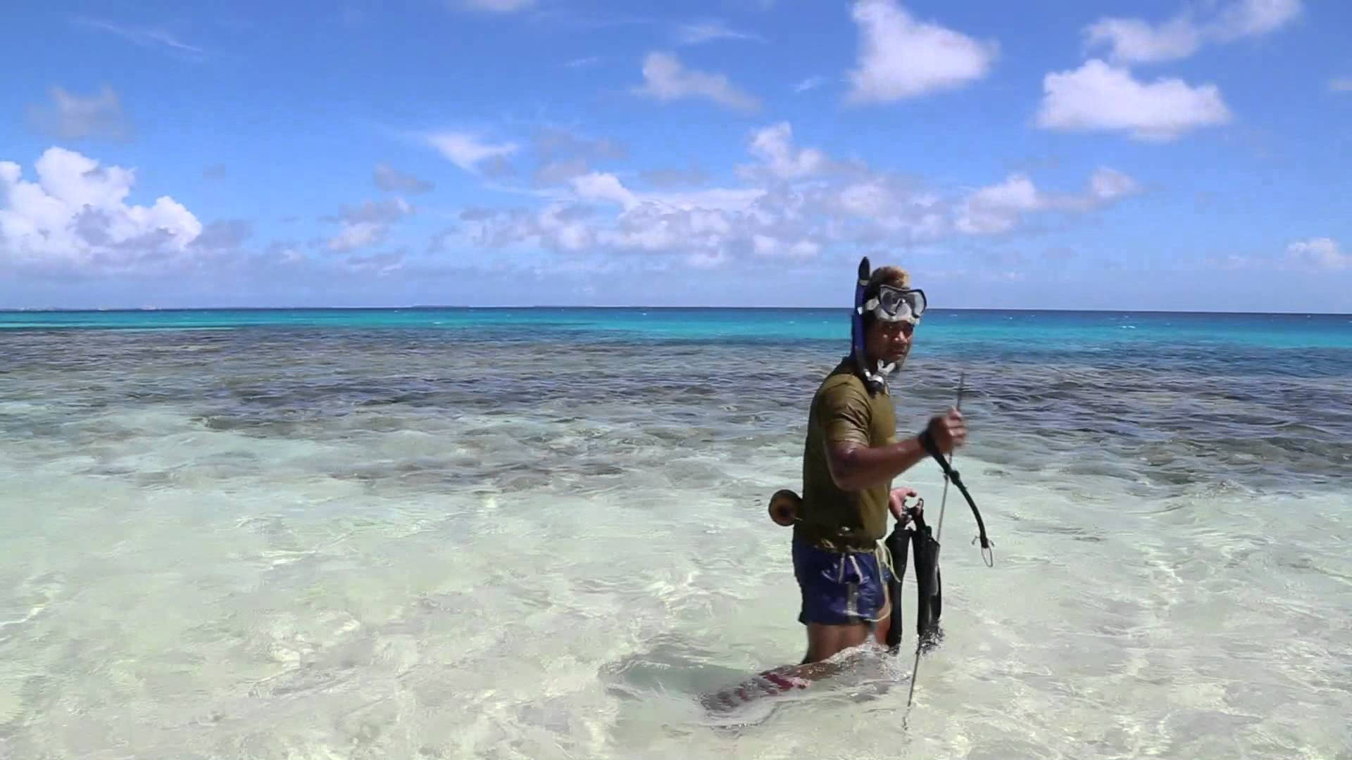 Tuvalu, snorkel gear, crystal clear turquoise water, Full HD Desktop Wallpaper