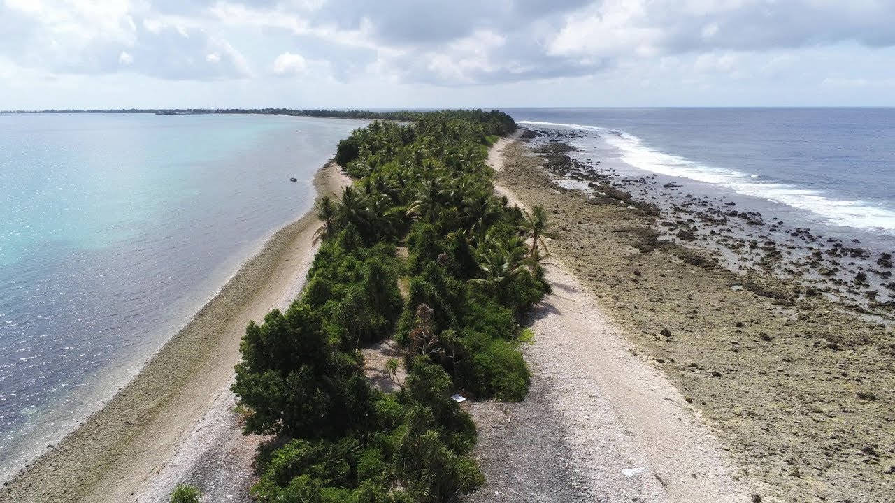 Tuvalu, palm trees, tropical island, HD Desktop Wallpaper