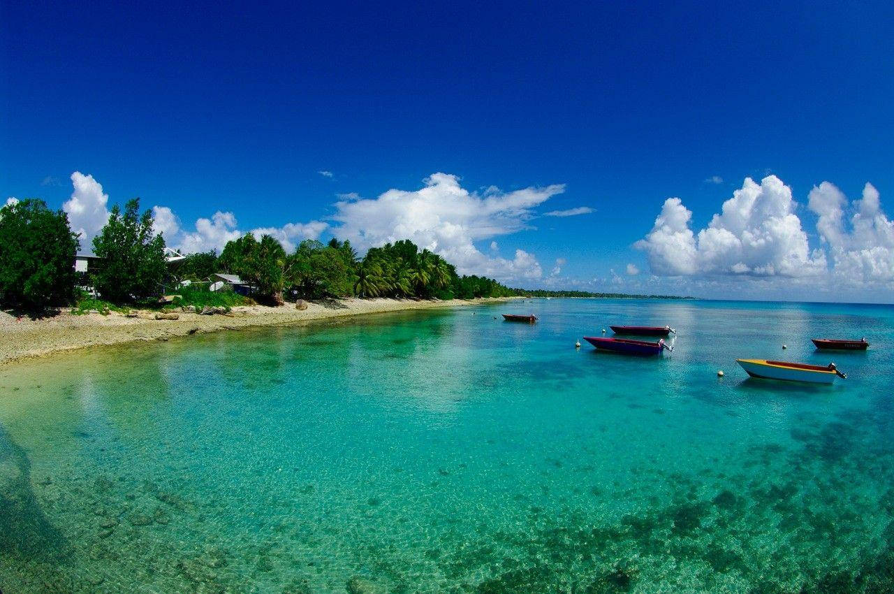 Tuvalu, clear emerald sea, turquoise waters, HD Desktop Wallpaper
