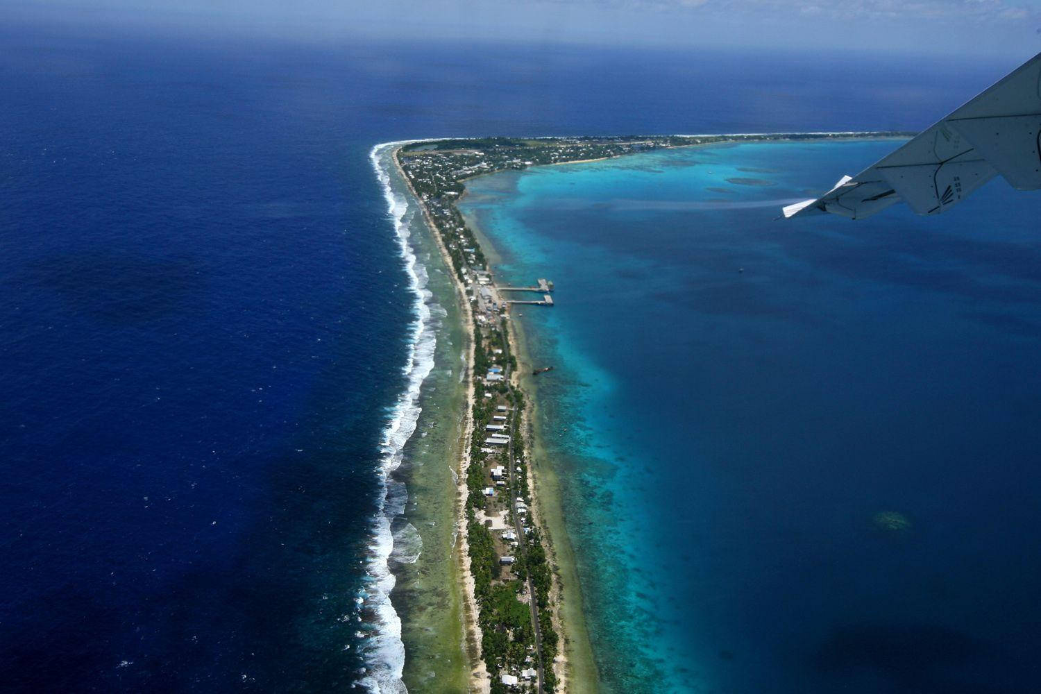 Tuvalu, tropical atoll, turquoise lagoon, HD Desktop Wallpaper