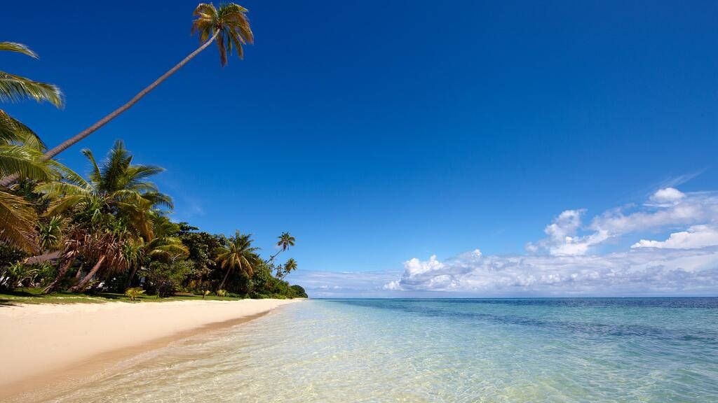 Tuvalu, turquoise waters, golden sand, SD Desktop Wallpaper
