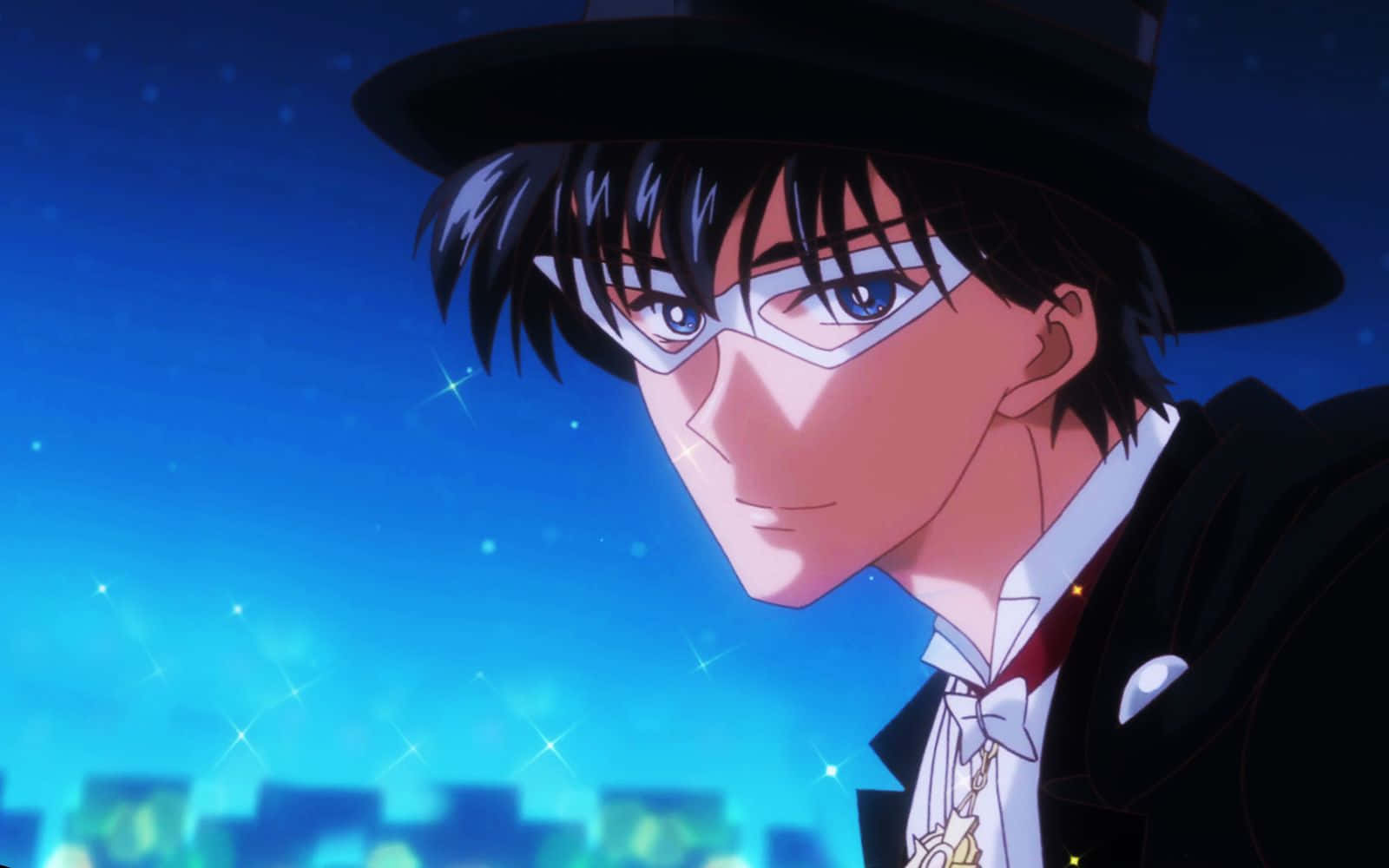 Tuxedo Mask, black hat, glasses, HD Desktop Wallpaper
